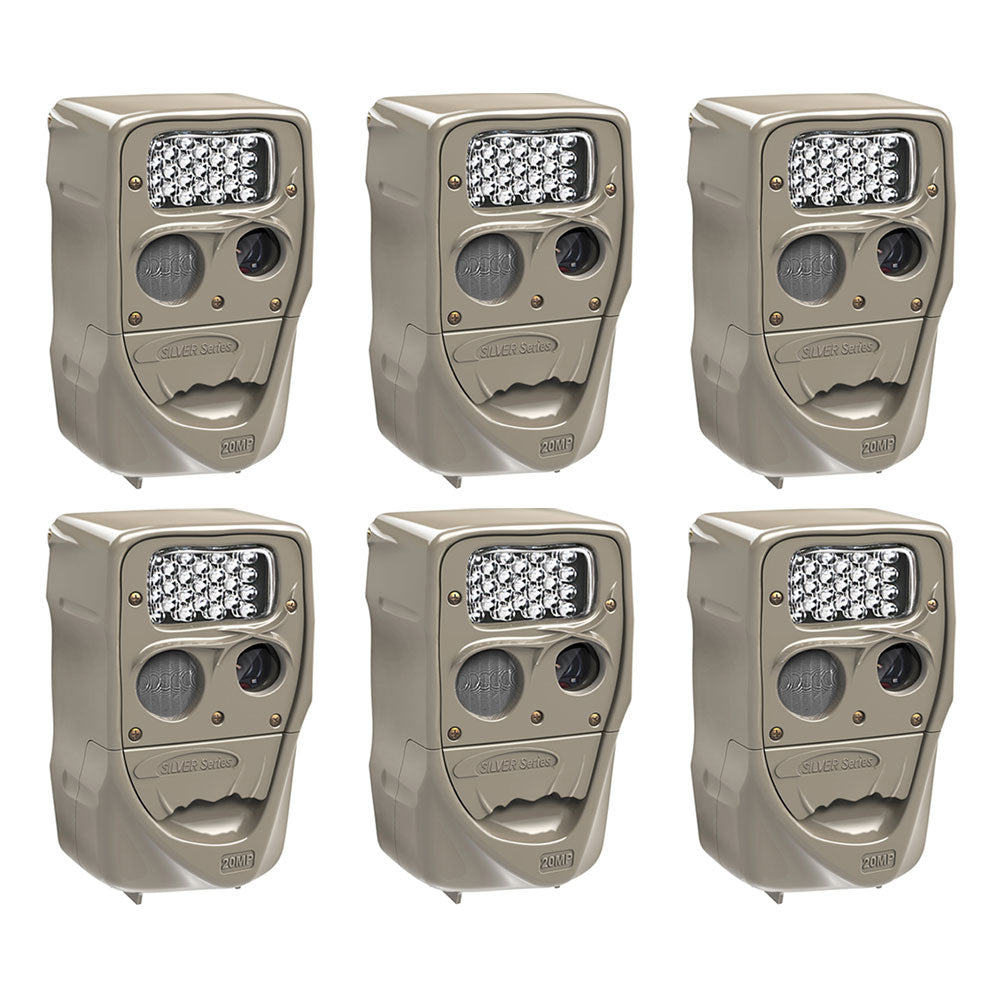 Cuddeback Power House 20MP Super Simple Setup Silver Flash Trail Camera (6 Pack)