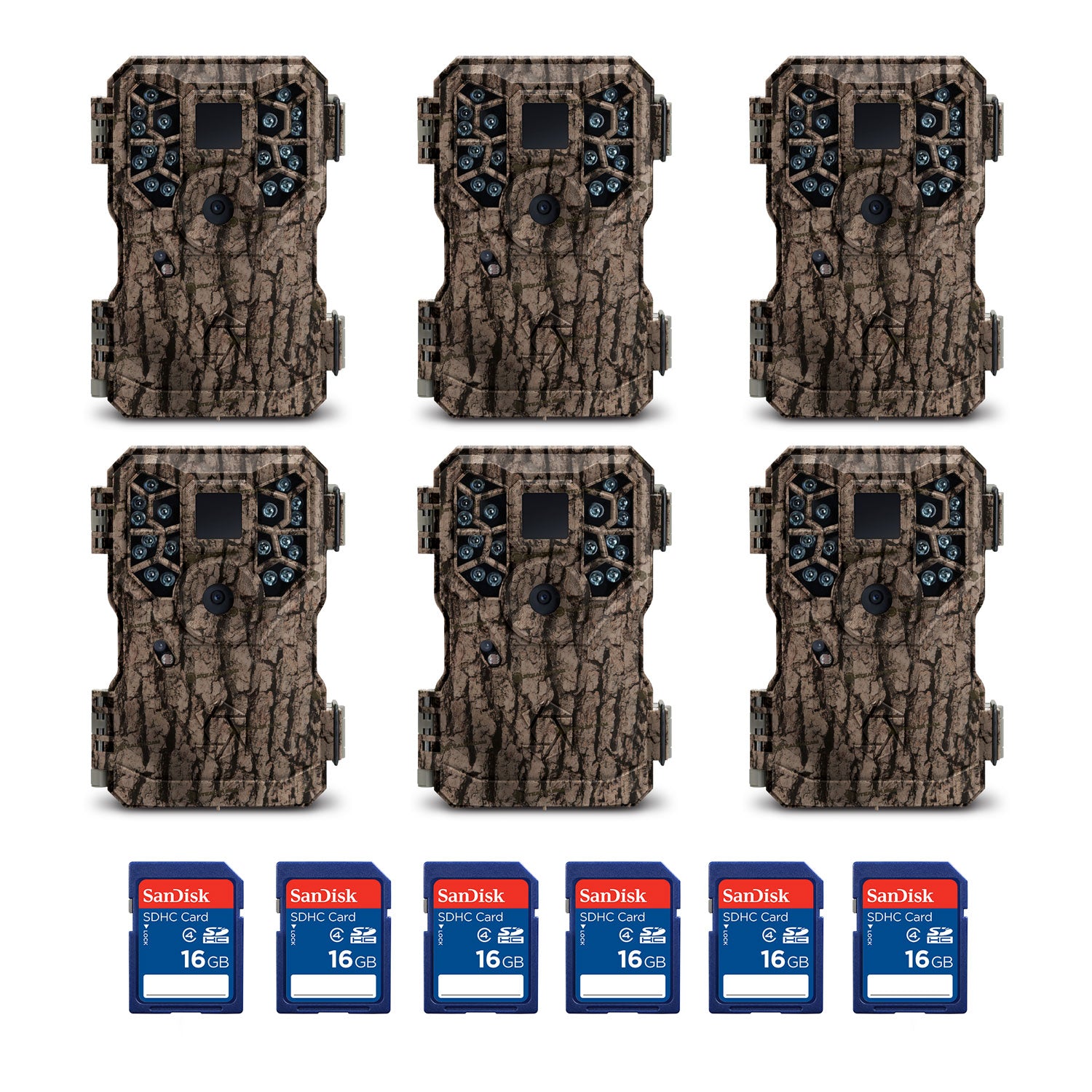 Stealth Cam 8MP Game Camera (Certified Refurbished)(6 Pk) + 16GB SD Card (6 Pk)