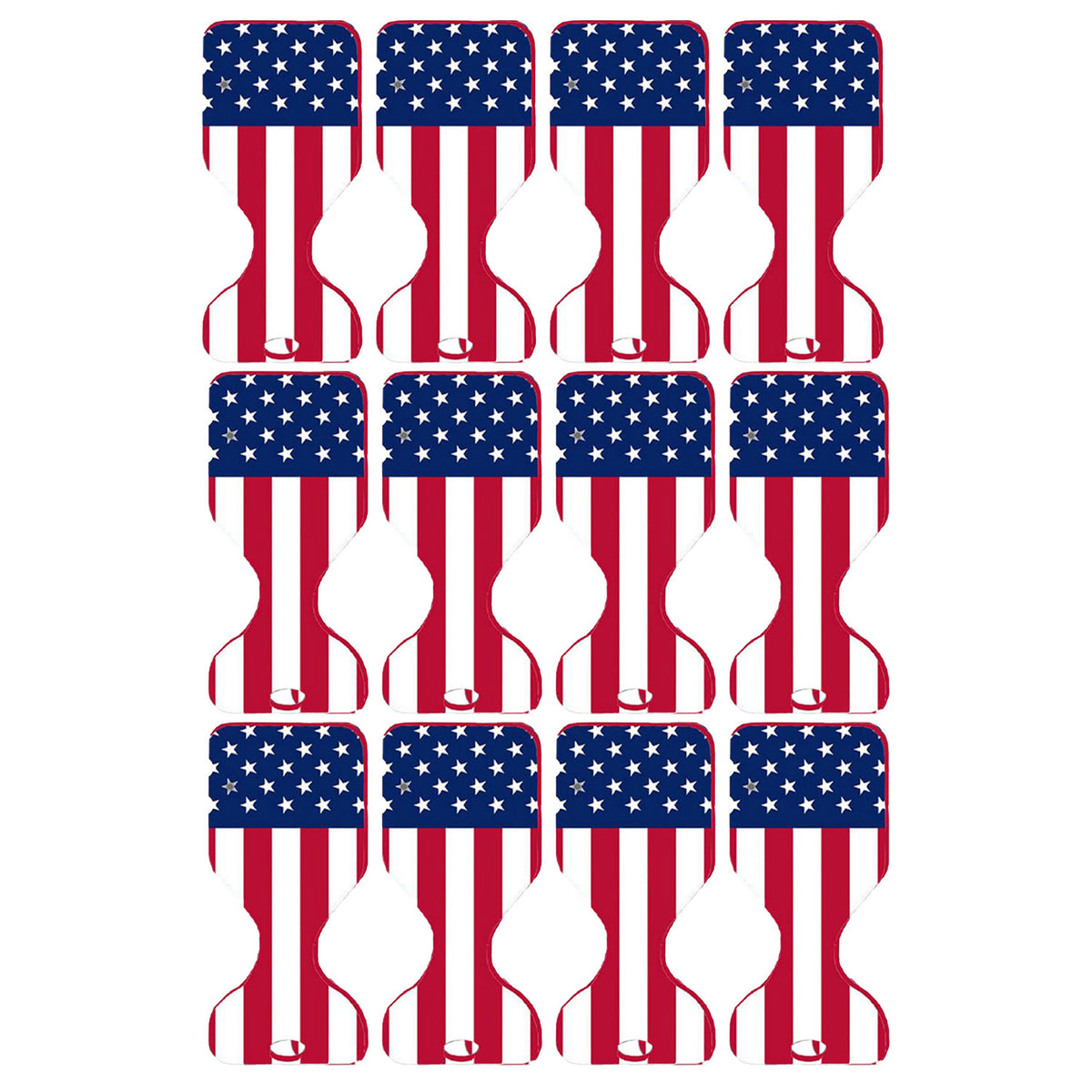 Vos Water Saddle Pool Floating Seat for Adults & Kids, Patriotic Print (12 Pack)