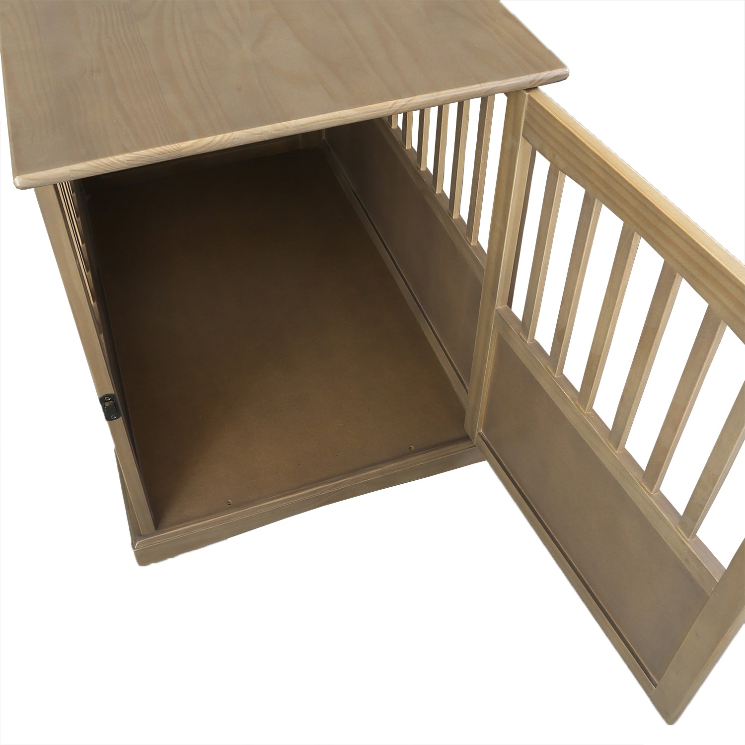 Casual Home Wooden Pet Crate Dog House End Table Night Stand, Taupe Gray (Used)