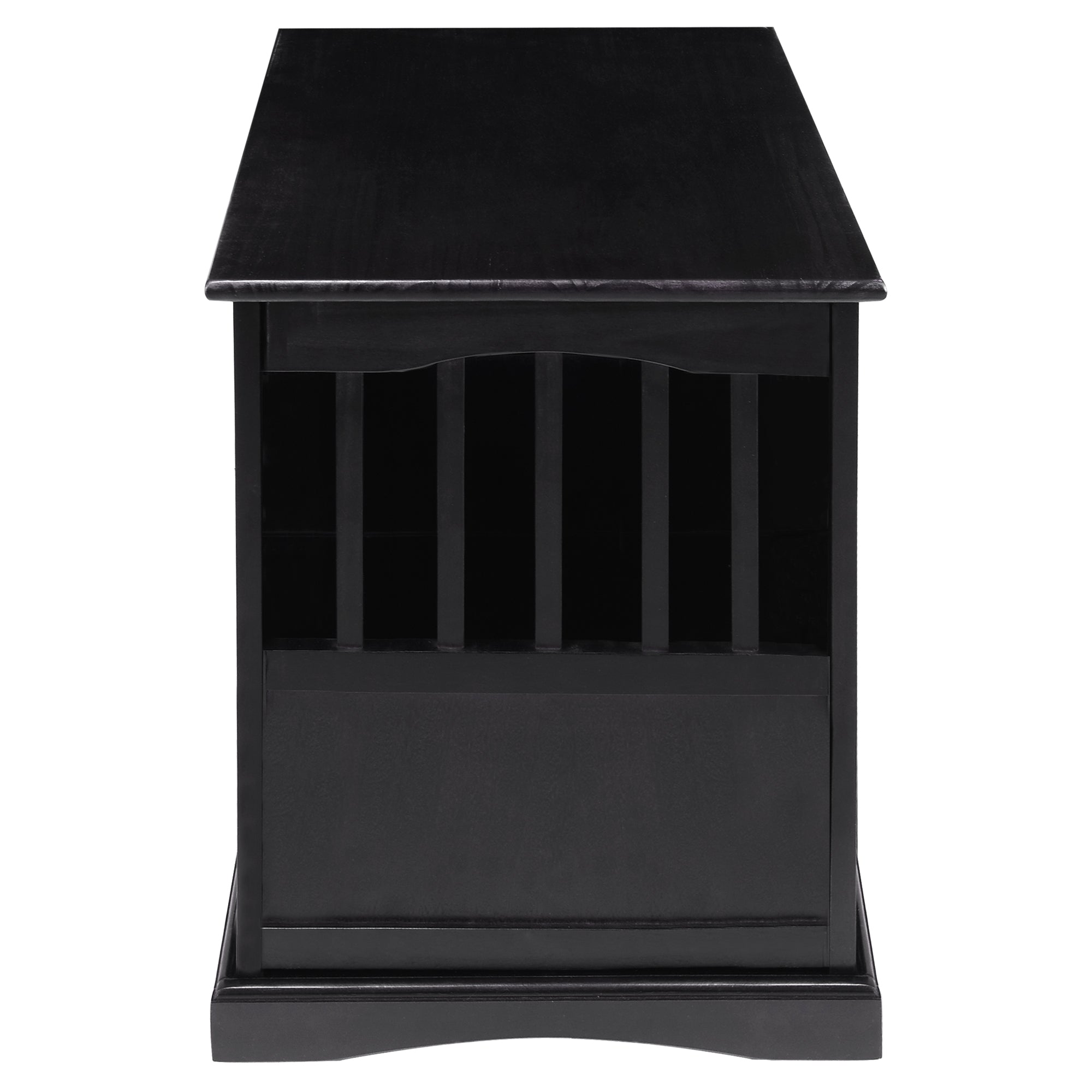 Casual Home Pet Crate End Table w/ Lockable Latch for Medium Sized Pets, Black - VMInnovations