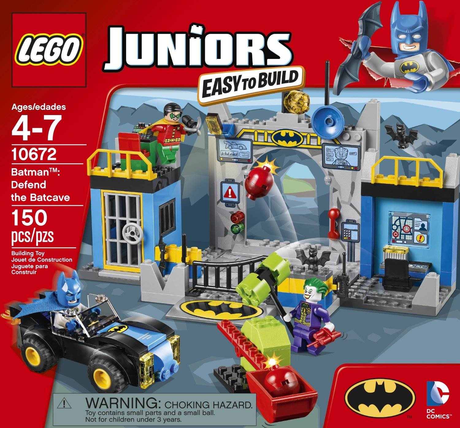 LEGO® Juniors Batman Defend the Batcave 150 Piece Kids Building Play Set | 10672