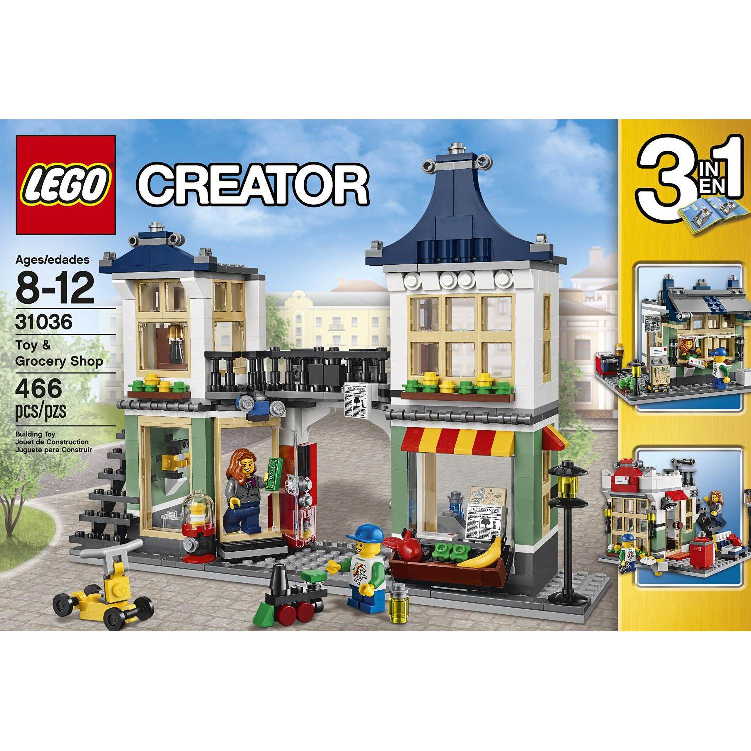 LEGO® CREATOR® 3-in-1 Toy and Grocery Shop 466 Piece Building Set - Open Box