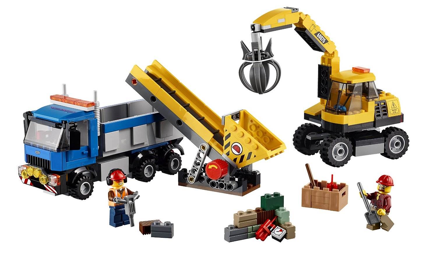 LEGO® CITY® Demolition Excavator and Truck Construction Site Playset | 60075
