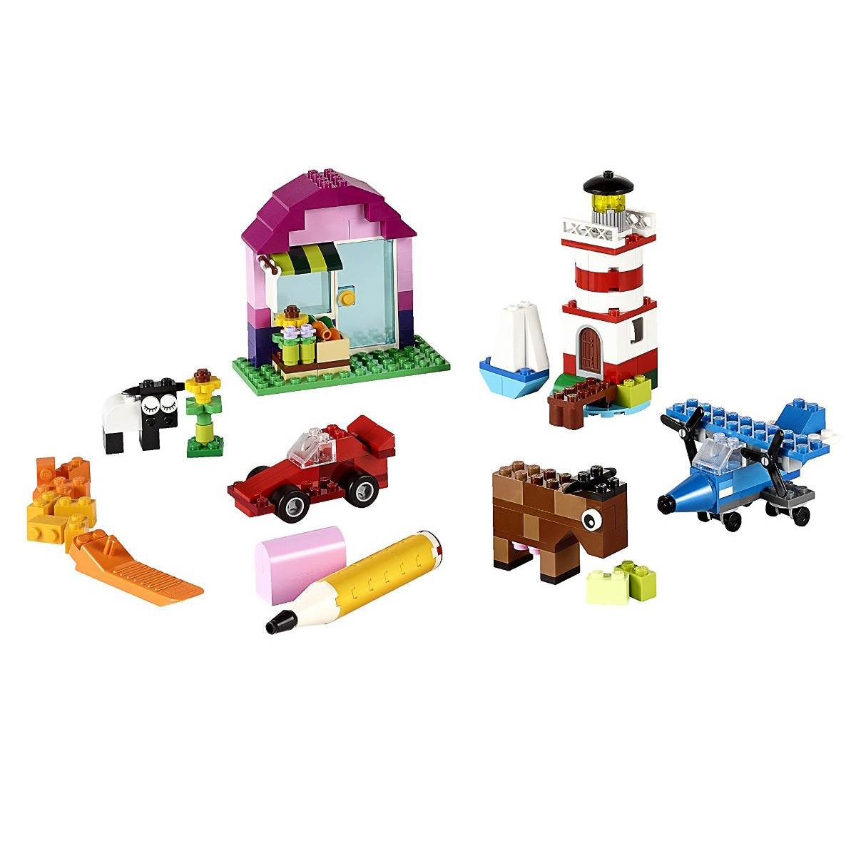 LEGO Classic Small Creative Bricks Kids 221 Piece Building Box Set (Open Box)