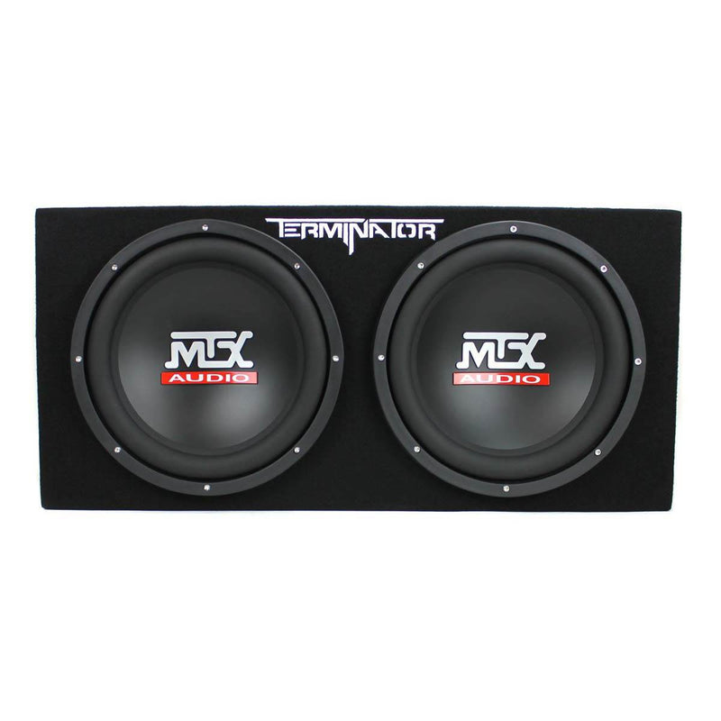 MTX TNE212D 12" 1200W Dual Loaded Car Subwoofer and Boss 1100W Amplifier w/  Kit