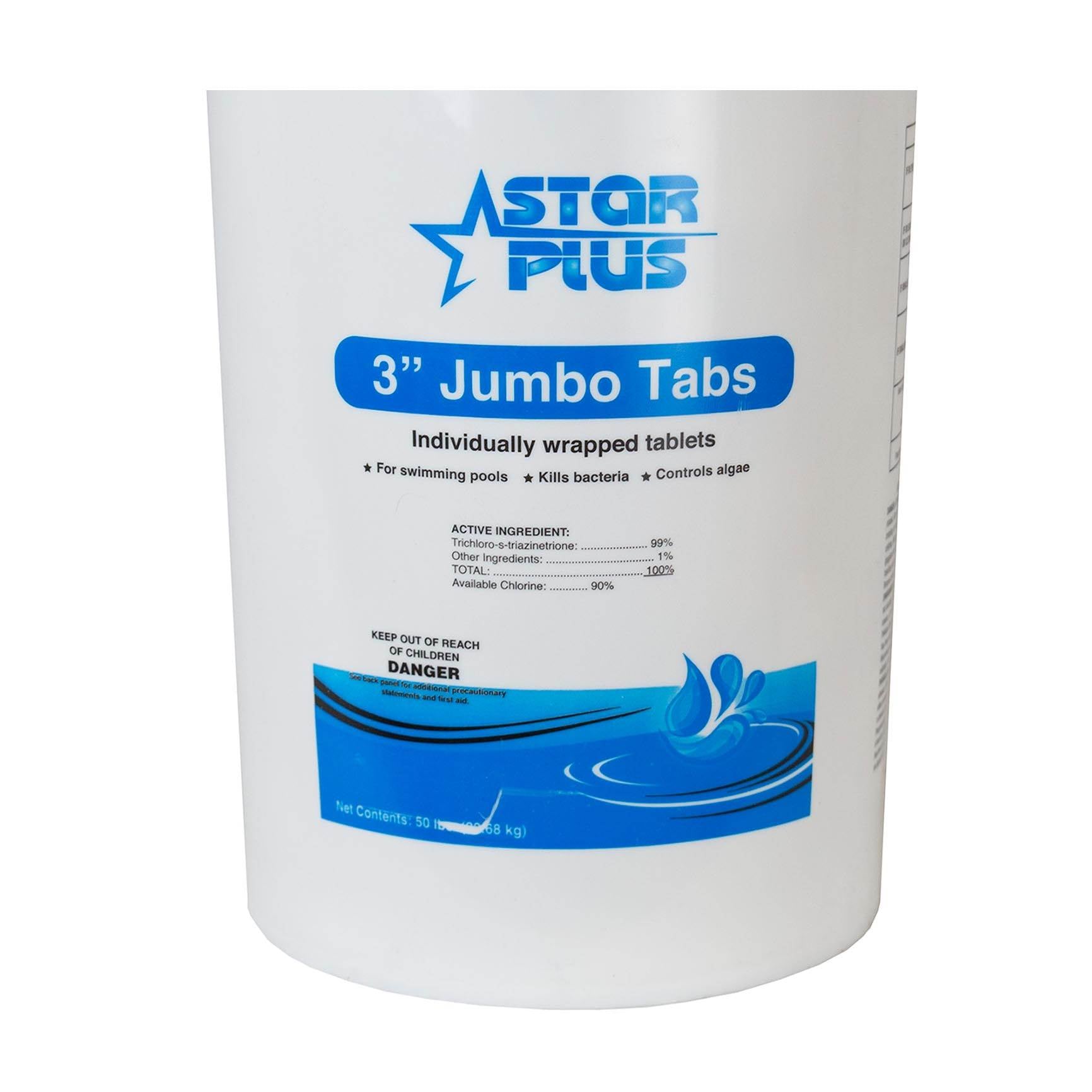 Pool Solutions 50 lbs Bucket 3" Pool/Spa Chlorine Tablets + Adjustable Dispenser