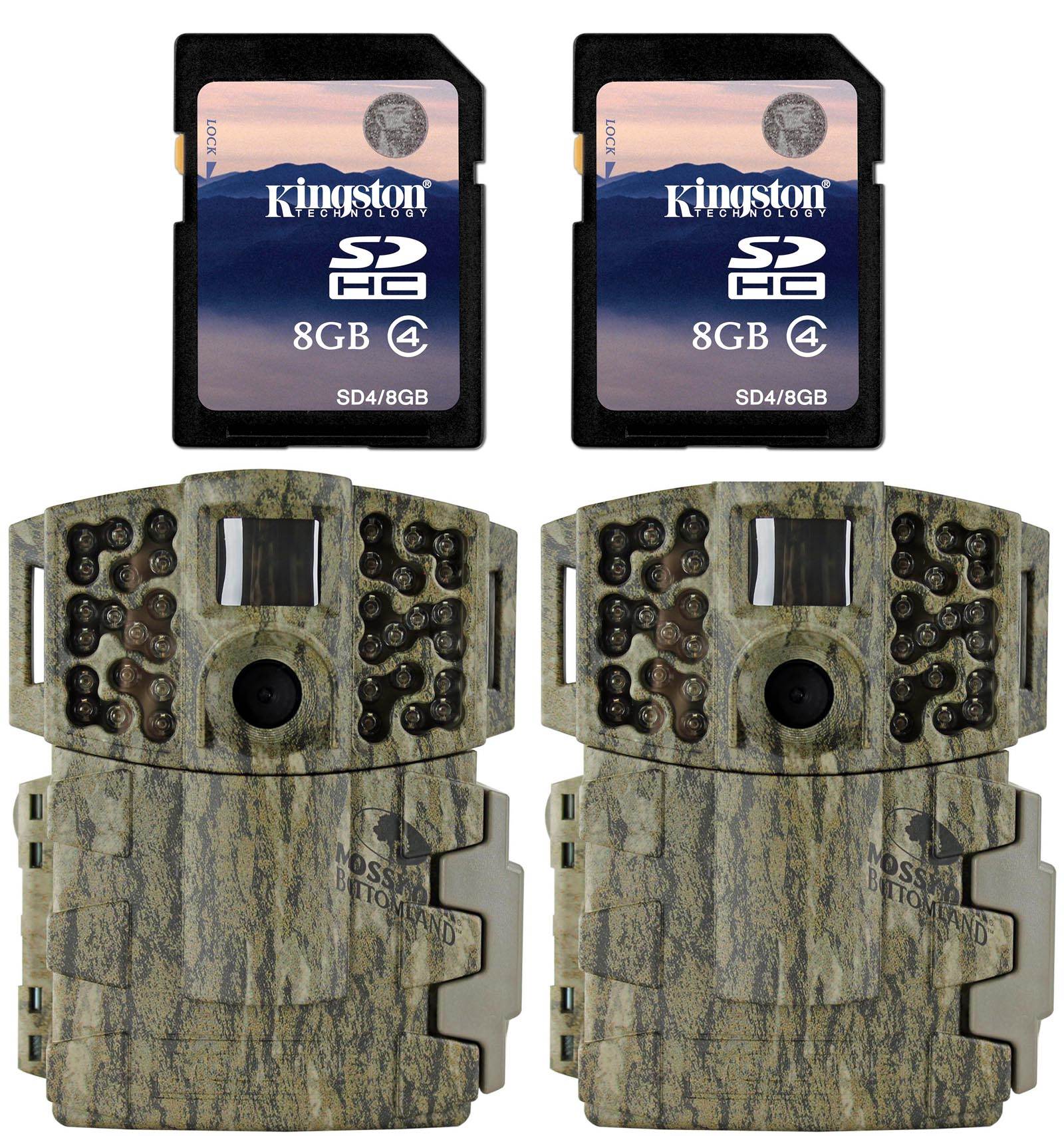 (2) MOULTRIE Game Spy M-880 Gen2 Low Glow Infrared Trail Cameras + (2) SD Cards