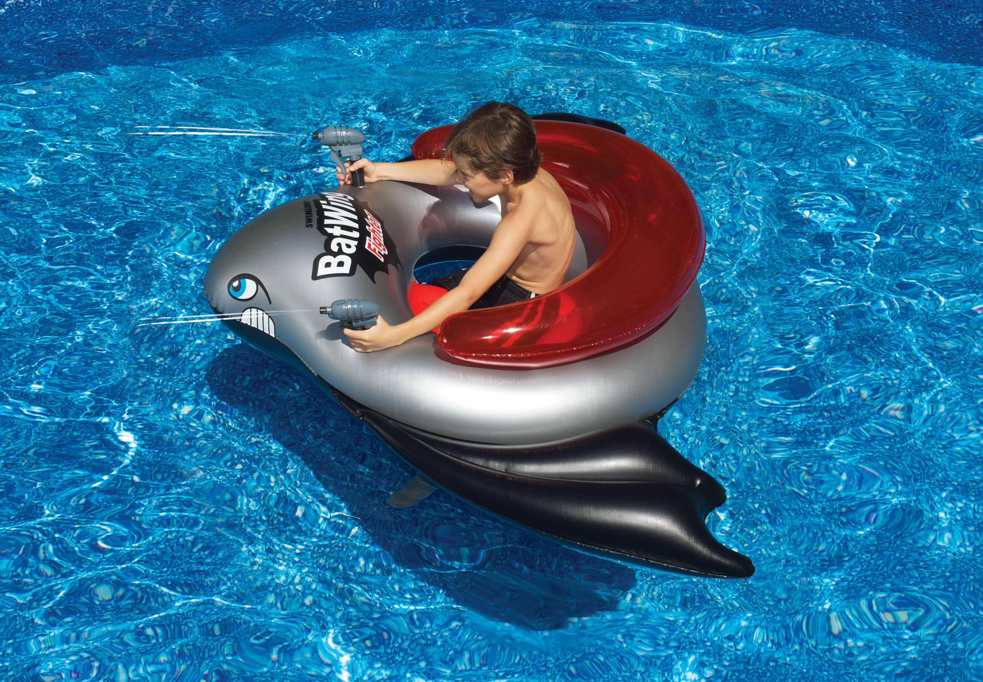 NEW Swimline 90797 BatWing Fighter Inflatable Tube Squirt Blaster w/ Air Pump - VMInnovations