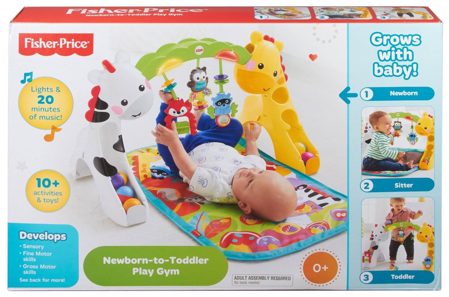 Fisher-Price Newborn-to-Toddler Three Stages Floor Play Gym | CCB70 - Open Box