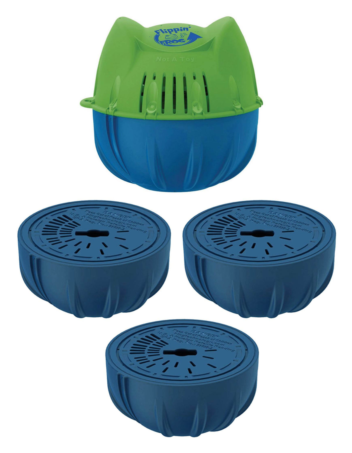 King Technology Pool Flippin' Frog Chlorine System w/ 3 Replacement Cartridges