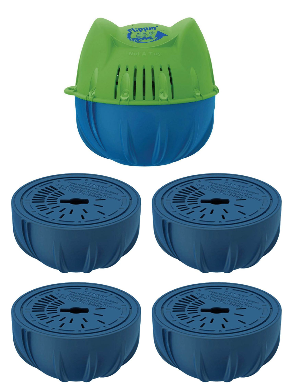 King Technology Pool Flippin' Frog Chlorine System w/ 4 Replacement Cartridges