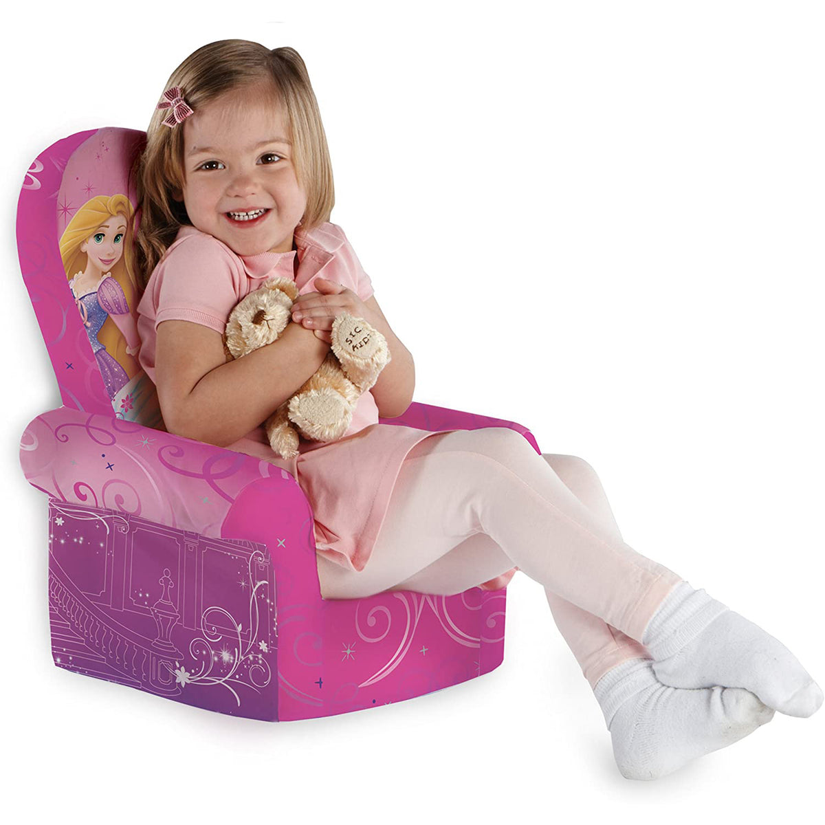 Marshmallow Furniture Comfy Foam Toddler Chair Kids Furniture, Disney Princess