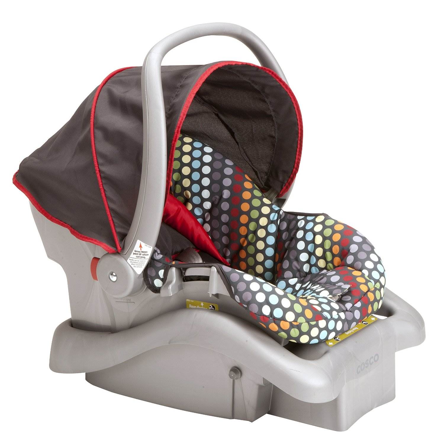 Cosco Light N Comfy DX Baby Infant Car Seat - Rainbow Dots | IC207DCD - Open Box