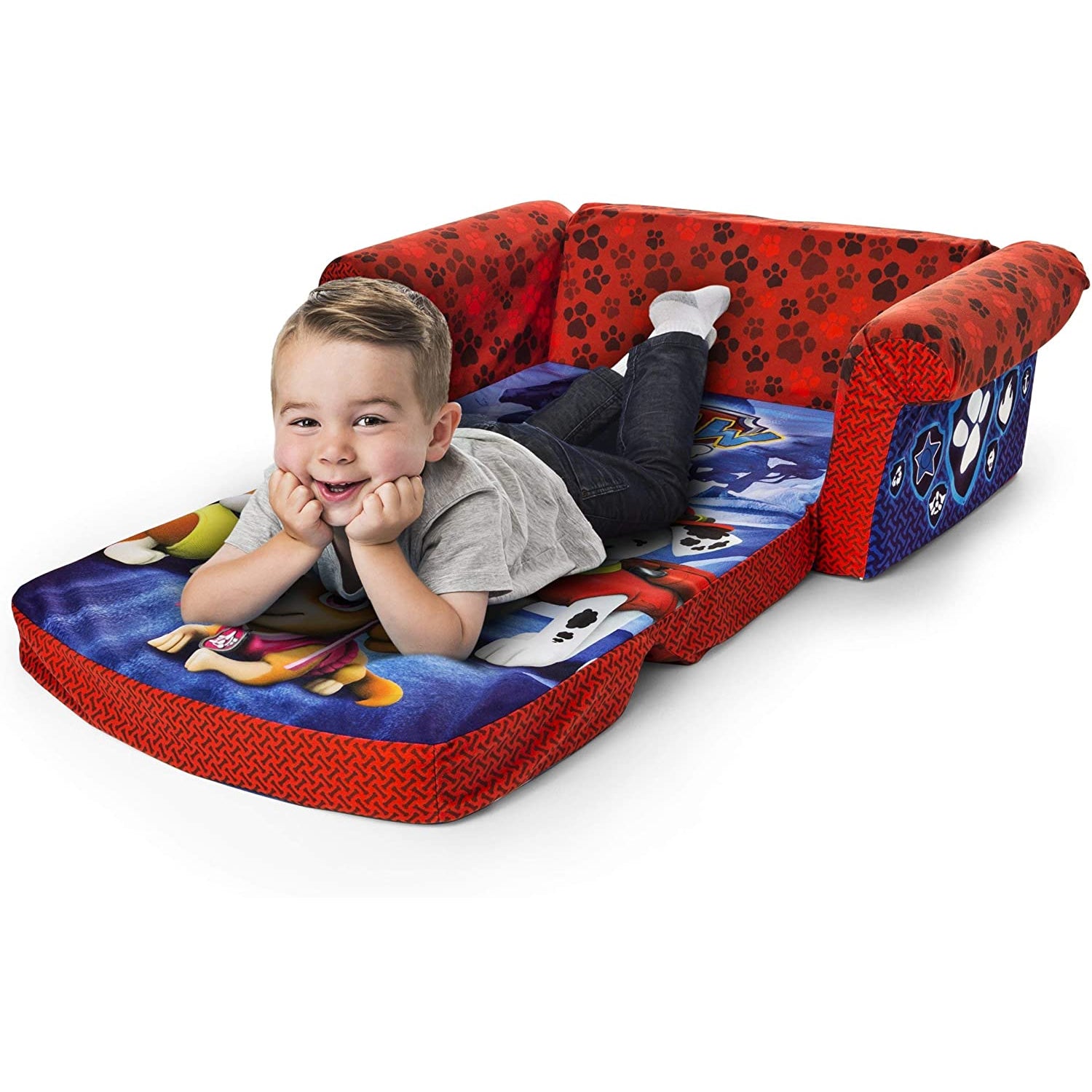 Marshmallow Furniture Comfy Foam Toddler Couch & Chair Package 1, Paw Patrol
