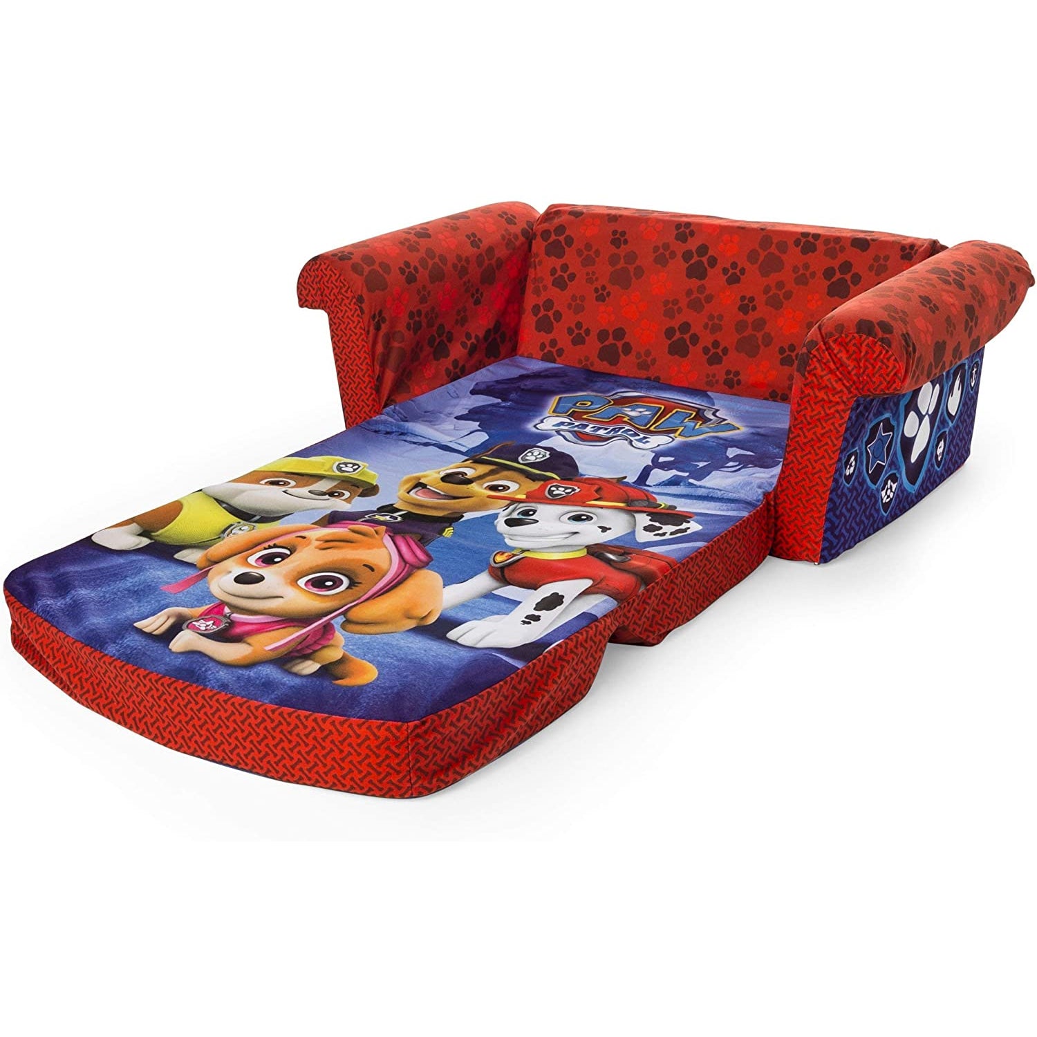 Marshmallow Furniture Comfy Foam Toddler Couch & Chair Package 1, Paw Patrol