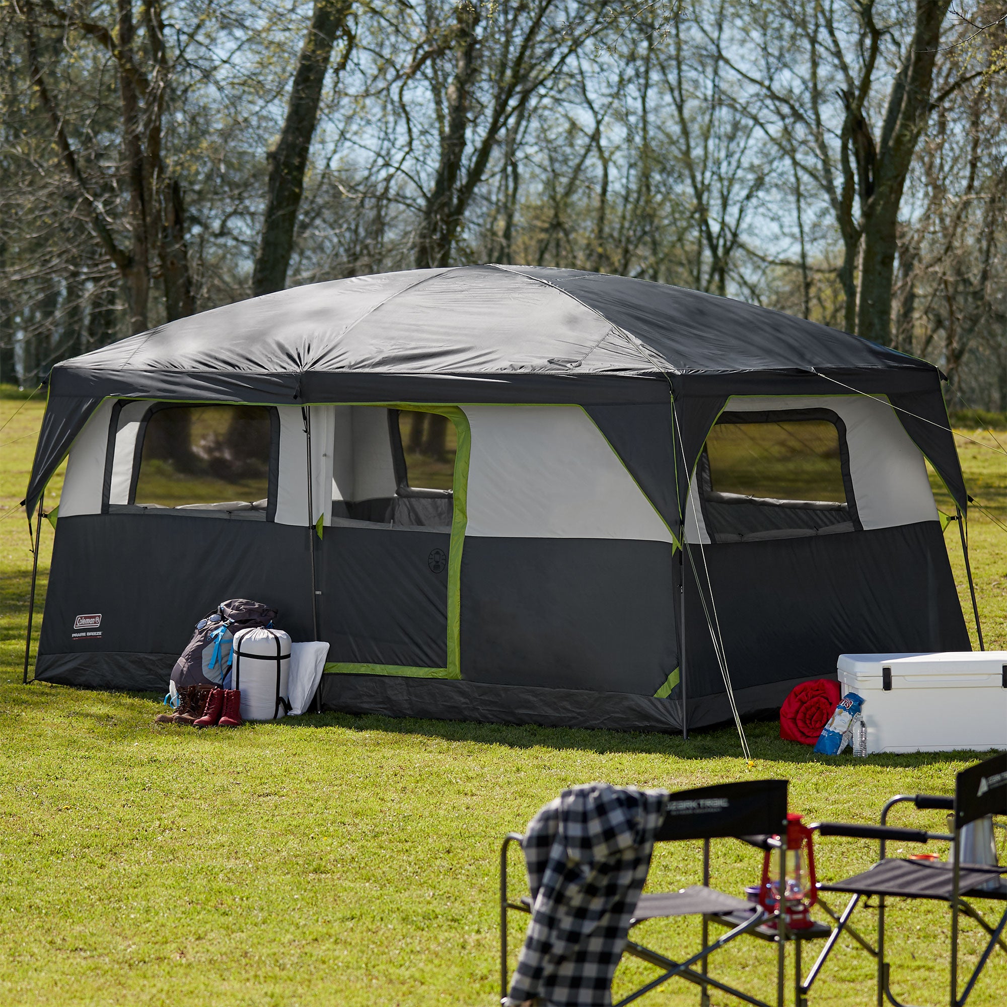 COLEMAN Prarie Breeze 9 Person WeatherTec Camping Tent w/ Fan 14 x 10 - (Used)