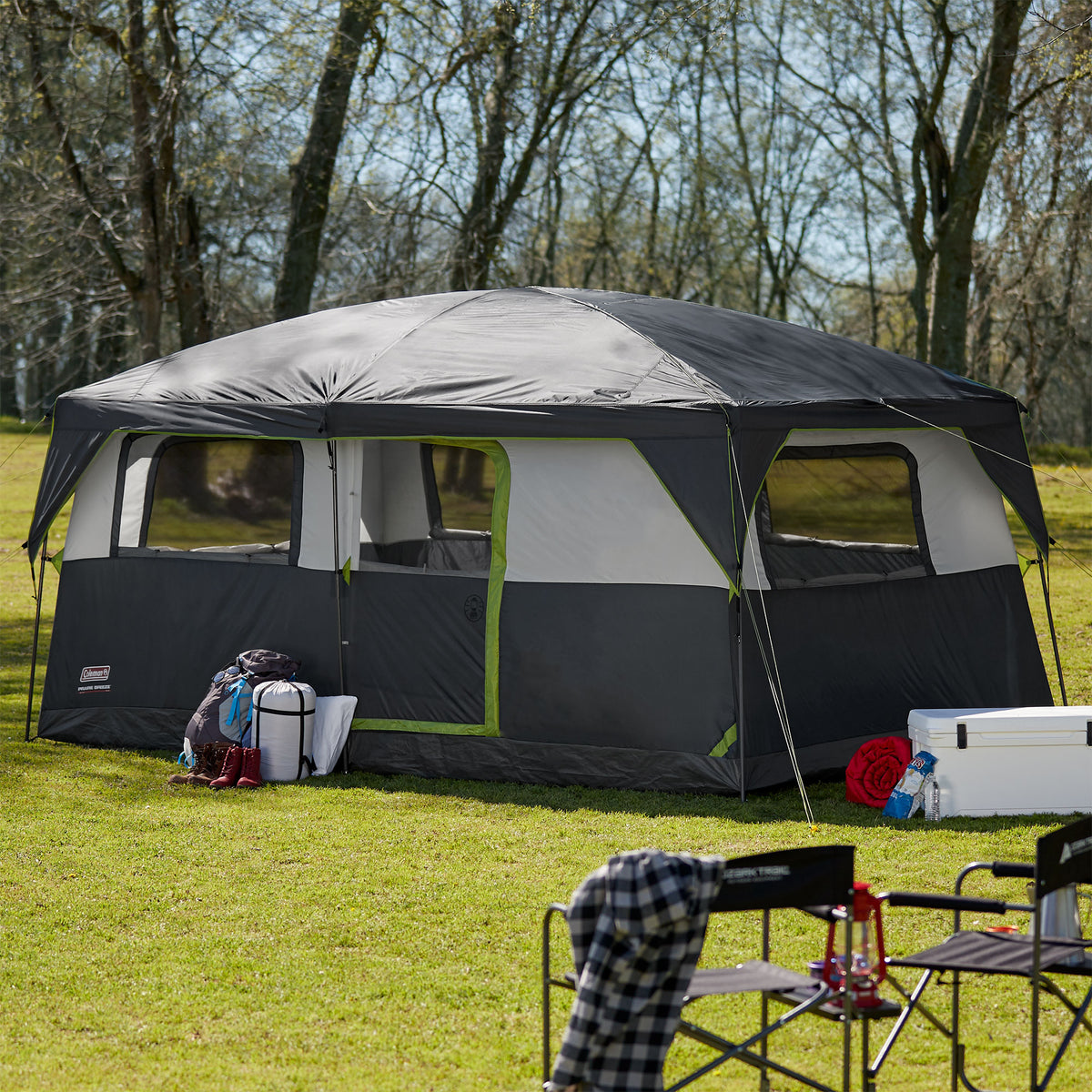 COLEMAN Prarie Breeze 9 Person WeatherTec Camping Tent w/ Fan 14 x 10 (Open Box)