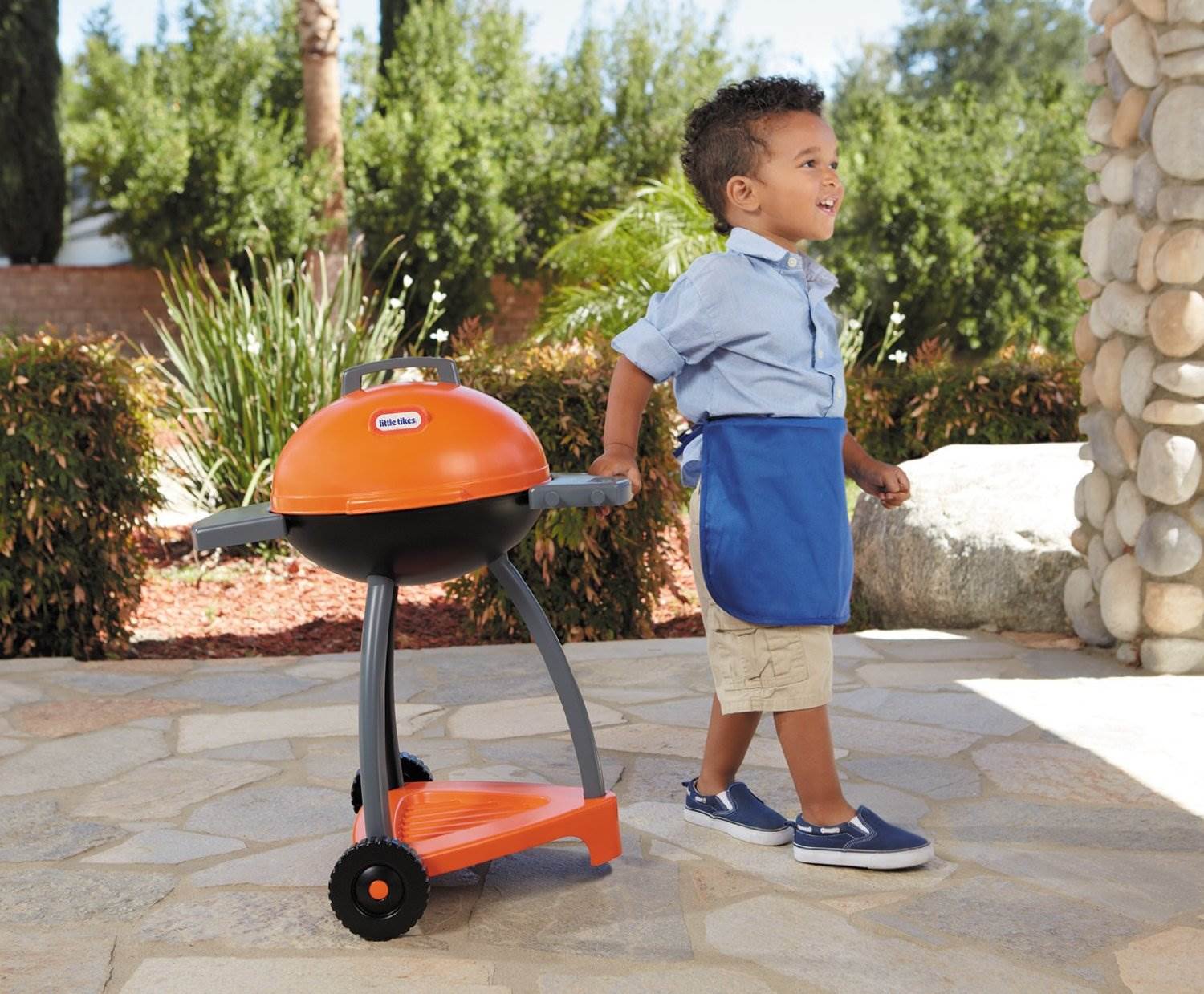Little Tikes Sizzle & Serve Grill with Cooking Accessories and Food - Open Box
