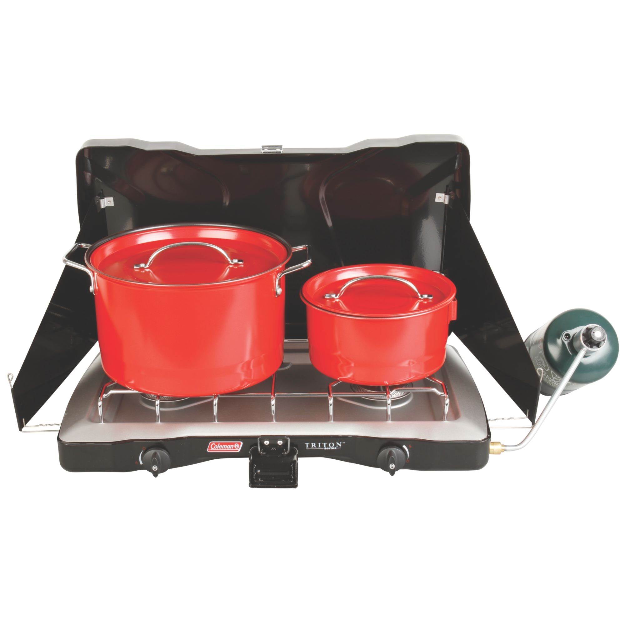Coleman Triton 2-Burner Propane Portable Tabletop Camping Stove (Open Box)