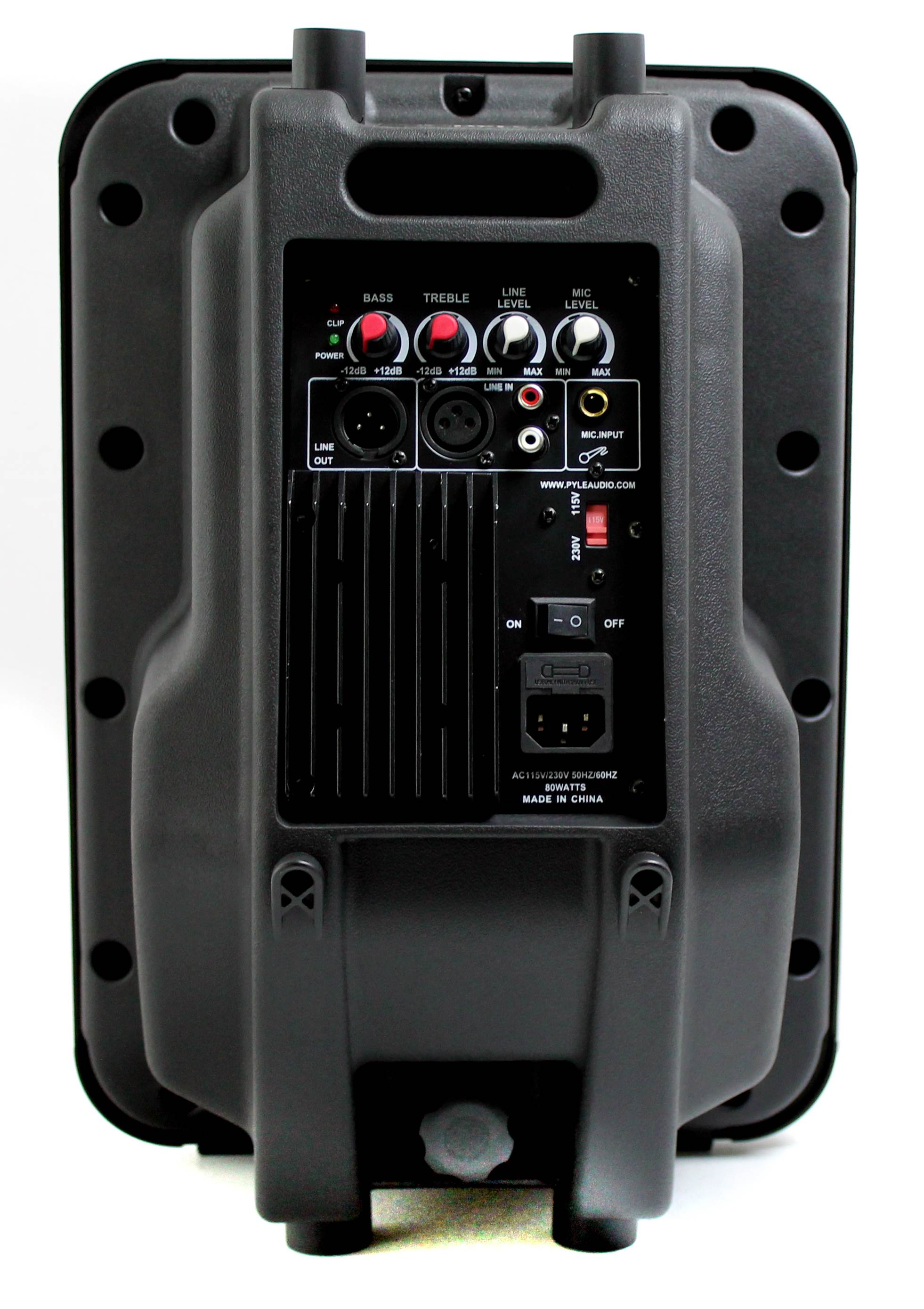 2) PYLE PPHP898A 400W 8'' Plastic Powered Amplified Speakers + Tripod Stands