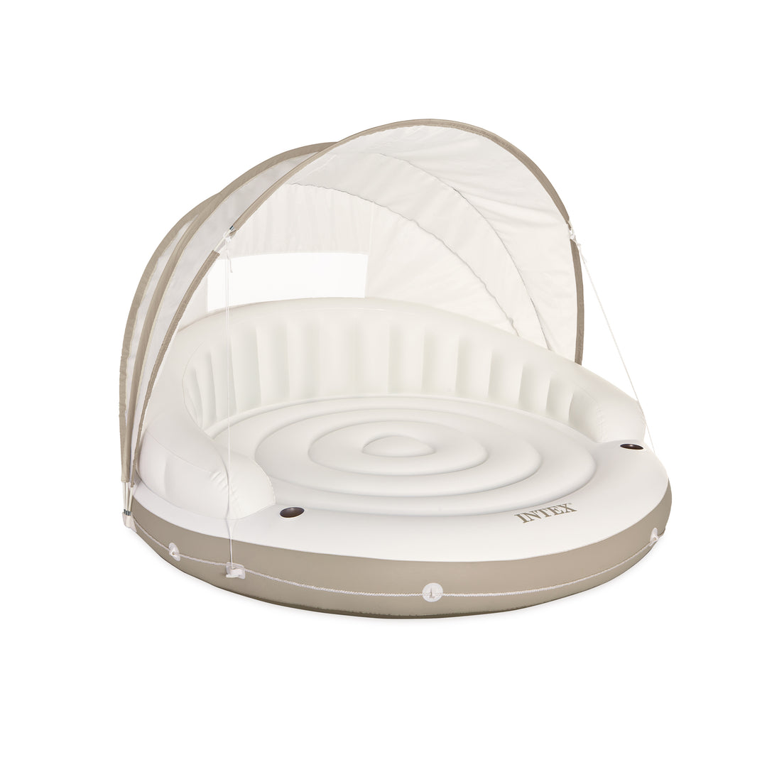 Intex Inflatable Canopy Island Float Lounge, 78.5" x 59" - VMInnovations