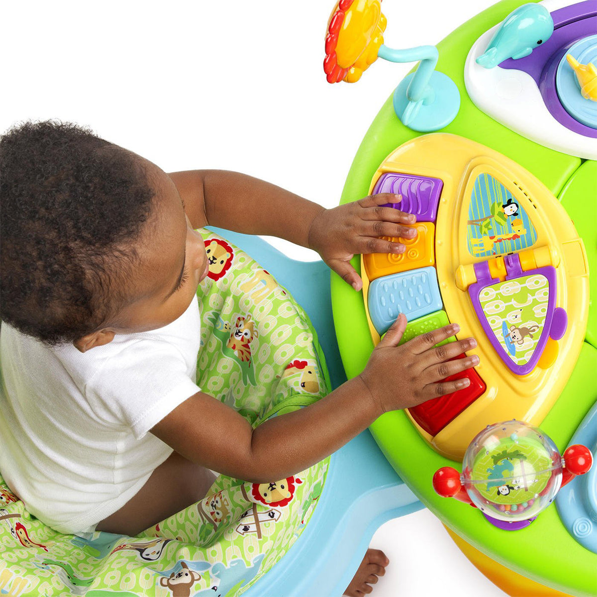 Bright Starts 3-in-1 Around We Go Activity Center Bounce Chair w/ Walker & Table - VMInnovations