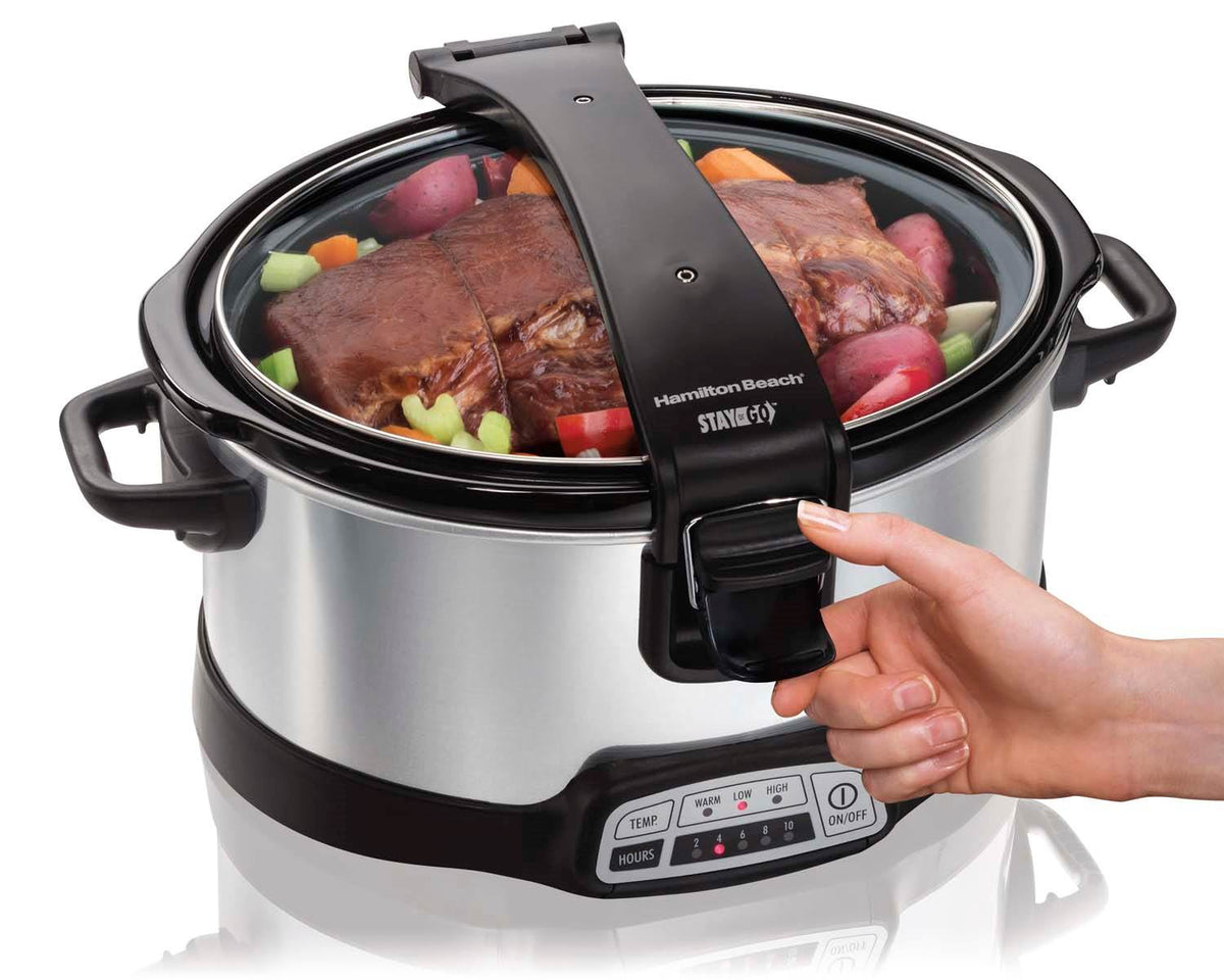 Hamilton Beach 33467 Digital Programmable Stay or Go Slow Cooker, 6-Quart Oval
