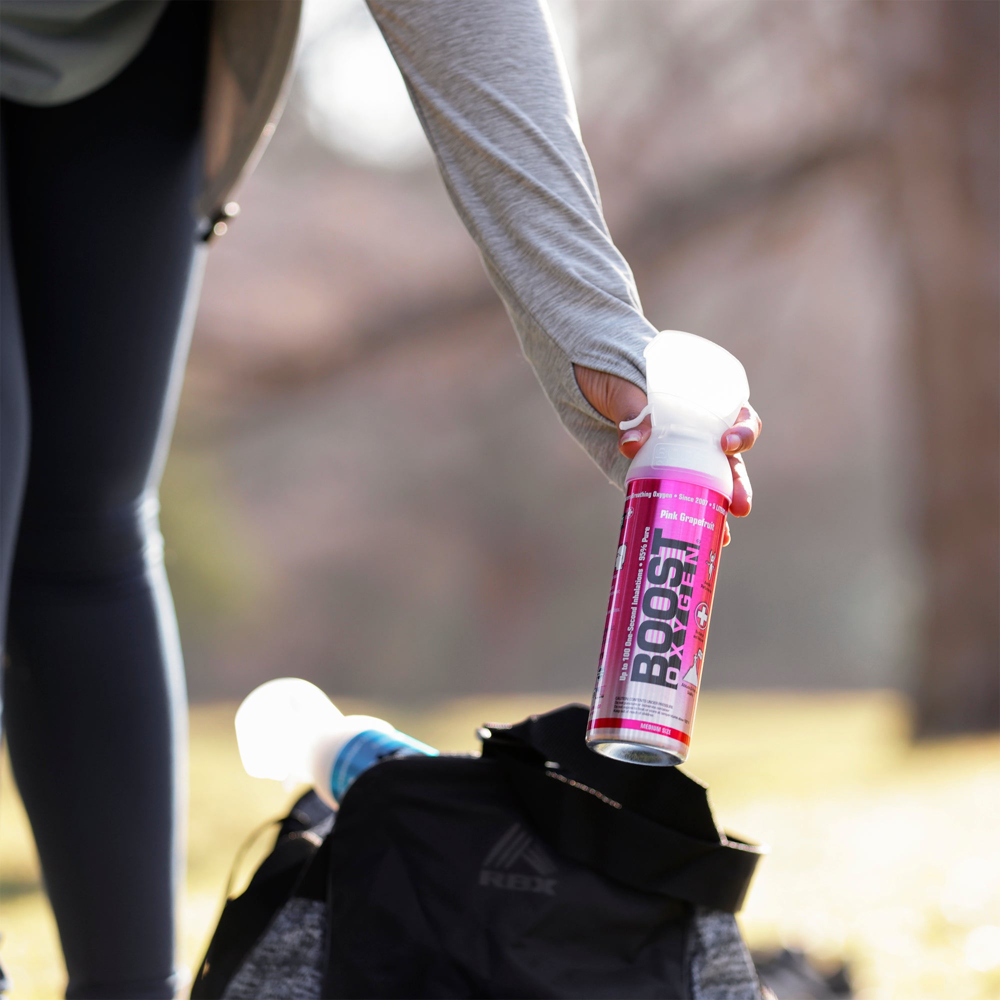 Boost Oxygen Natural 5 Liter Pure Oxygen Canister, Pink Grapefruit (3 Pack) - VMInnovations