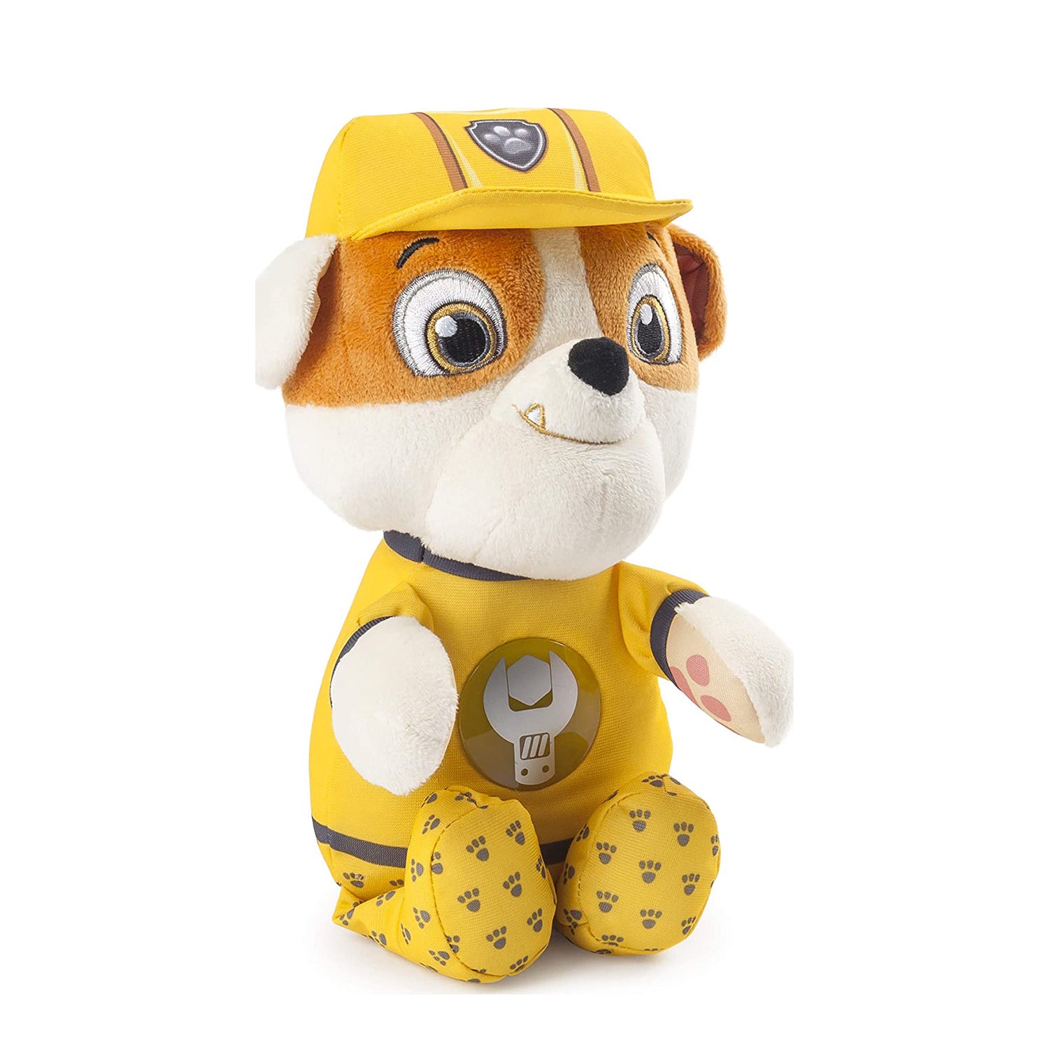 Paw Patrol Snuggle Up Rubble Soft Pup Stuffed Plush with 9 Sounds and Phrases