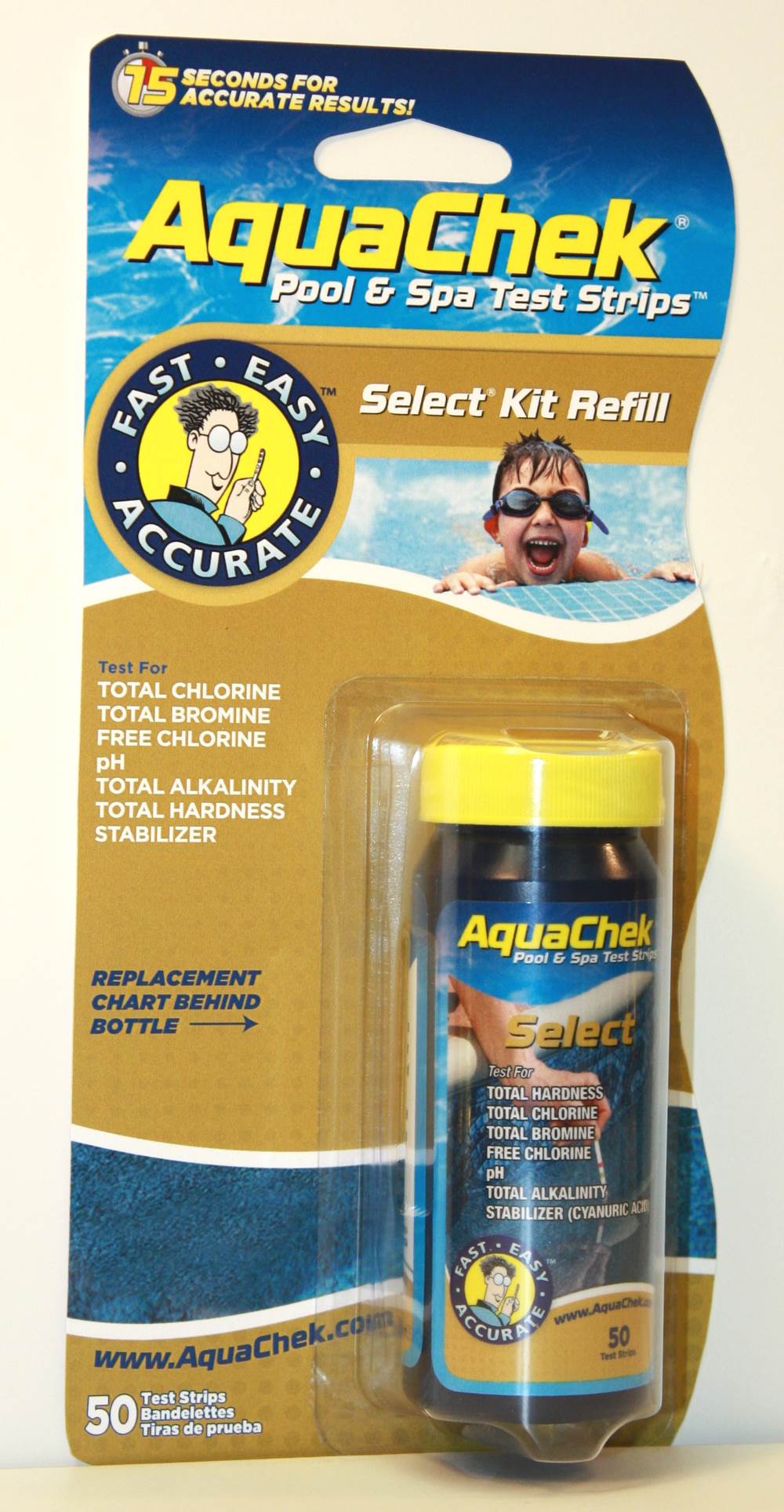 200) New AQUACHEK Select Refill Swimming Pool Spa 7 Test Strips pH/Chlorine
