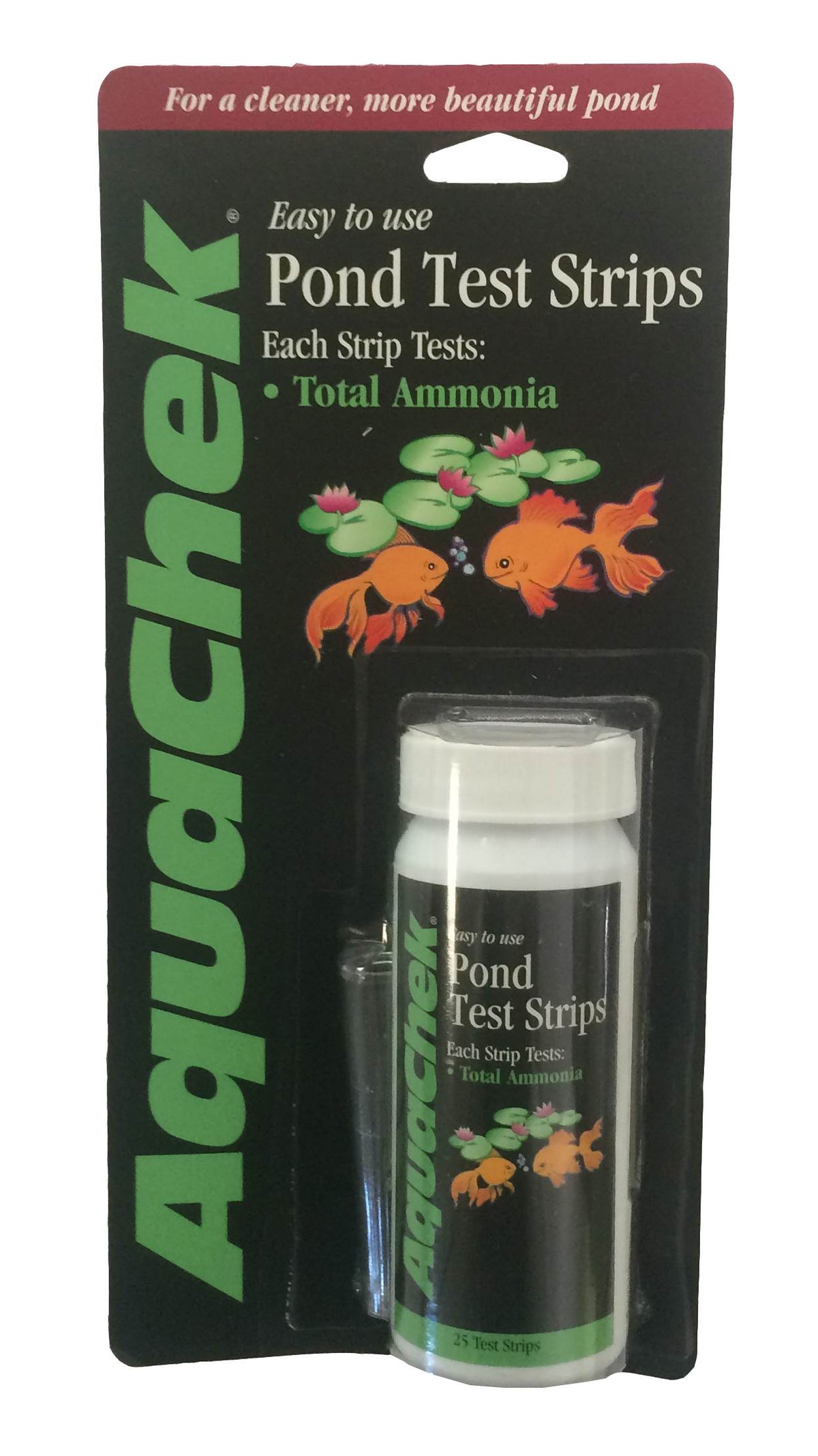 AquaChek 571850 Lake Pond Aquarium Tank Easy Total Ammonia Test Kit - 50 Strips