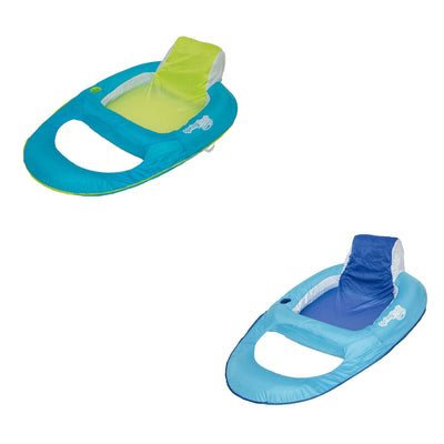 SwimWays Inflatable Pool Lounger w/ SwimWays Swimming Pool Recliner
