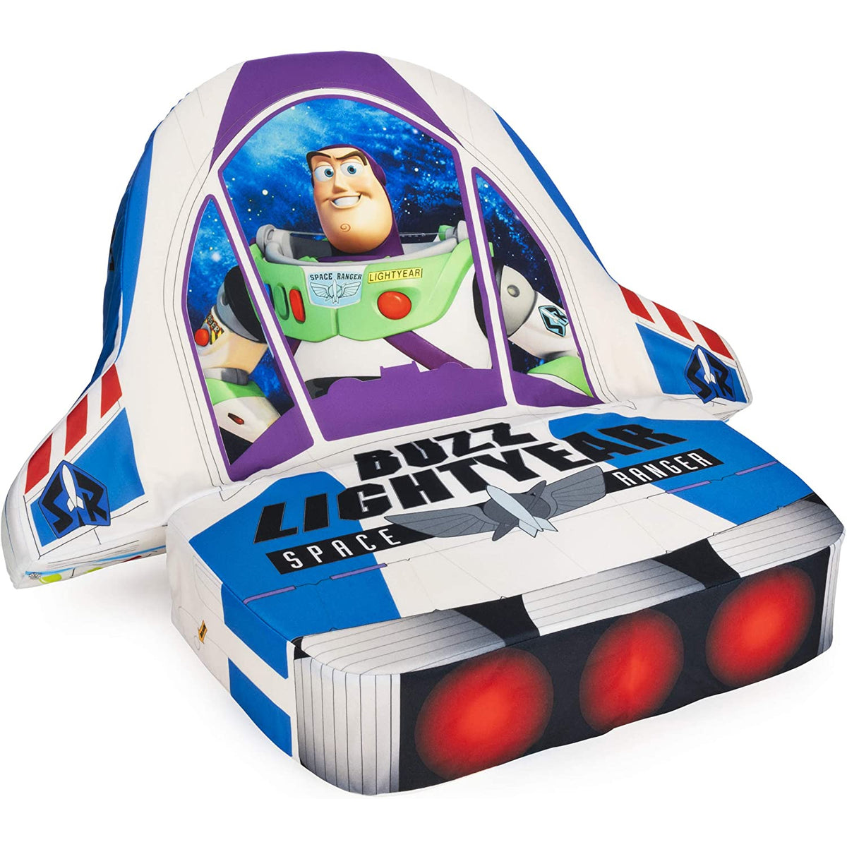 Marshmallow Furniture Children's 5-in-1 Cushion Chair, Toy Story Buzz Lightyear