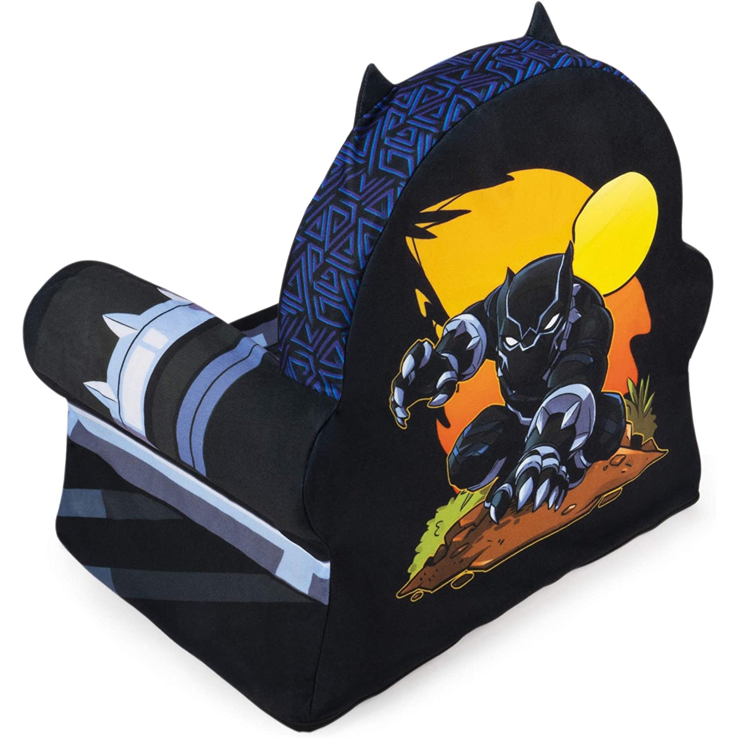 Marshmallow Furniture Children's Foam Cushion Chair Lounger Black Panther (Used)
