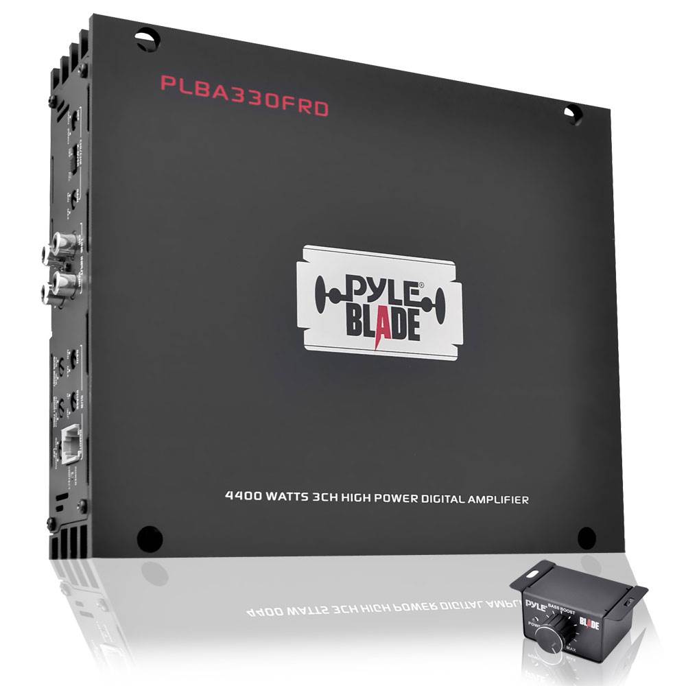 NEW Pyle BLADE 4400W 3 Channel Compact Class-D Full Range Hybrid Car Amplifier