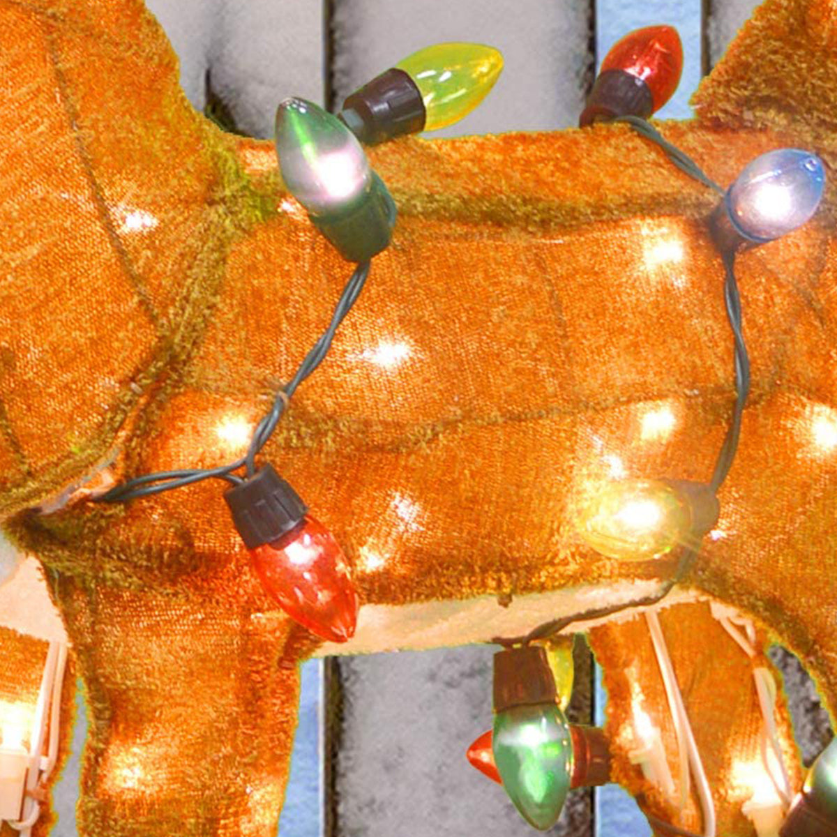 ProductWorks 24" Rudolph w/ Santa Hat Pre Lit Holiday Yard Decoration (2 Pack) - VMInnovations