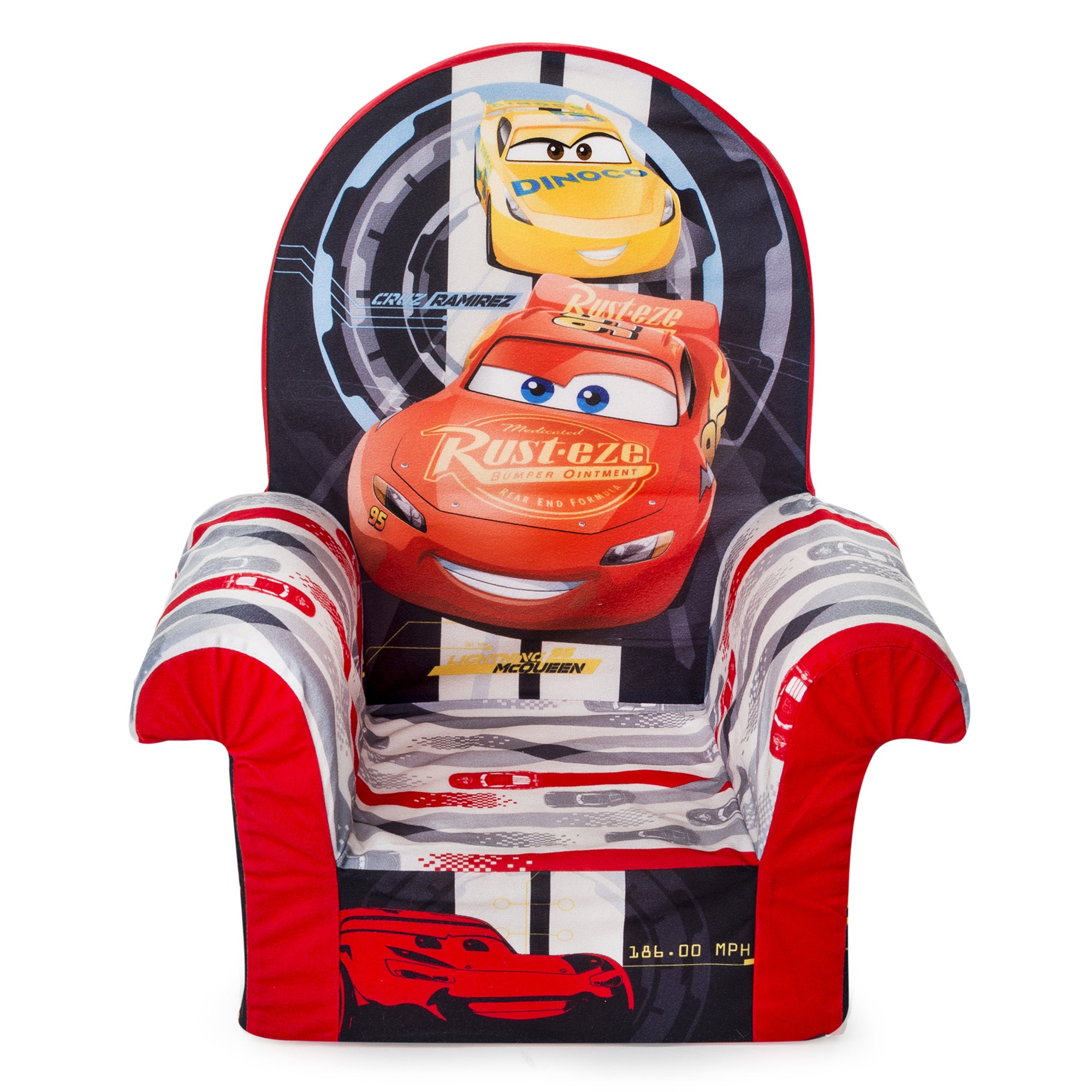 Marshmallow Furniture Comfy Foam Toddler Couch & Chair Package, Disney Cars 3