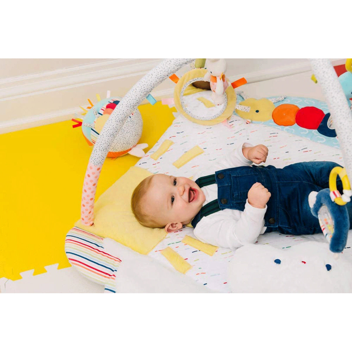 GUND Baby Tinkle Crinkle and Friends Arch Activity Gym Sensory Plush Playmat - VMInnovations