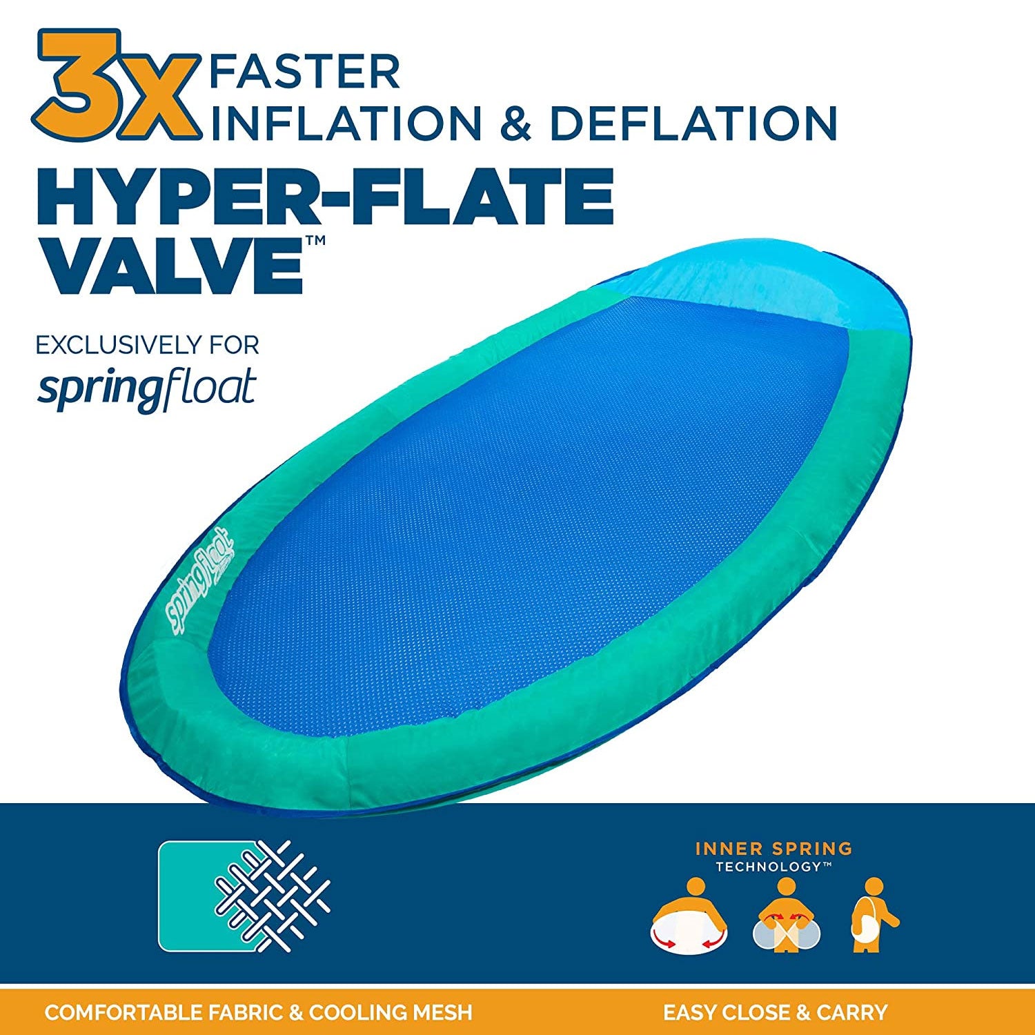 SwimWays Spring Float Recliner Water Summertime Relaxation Lounge Seat (3 Pack)