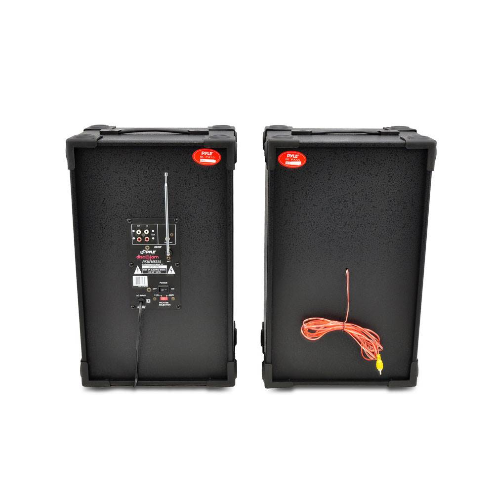 NEW Pyle PSUFM835A 800 Watt 2 Way 8" FM USB AUX Dual Disco Speaker System Pair