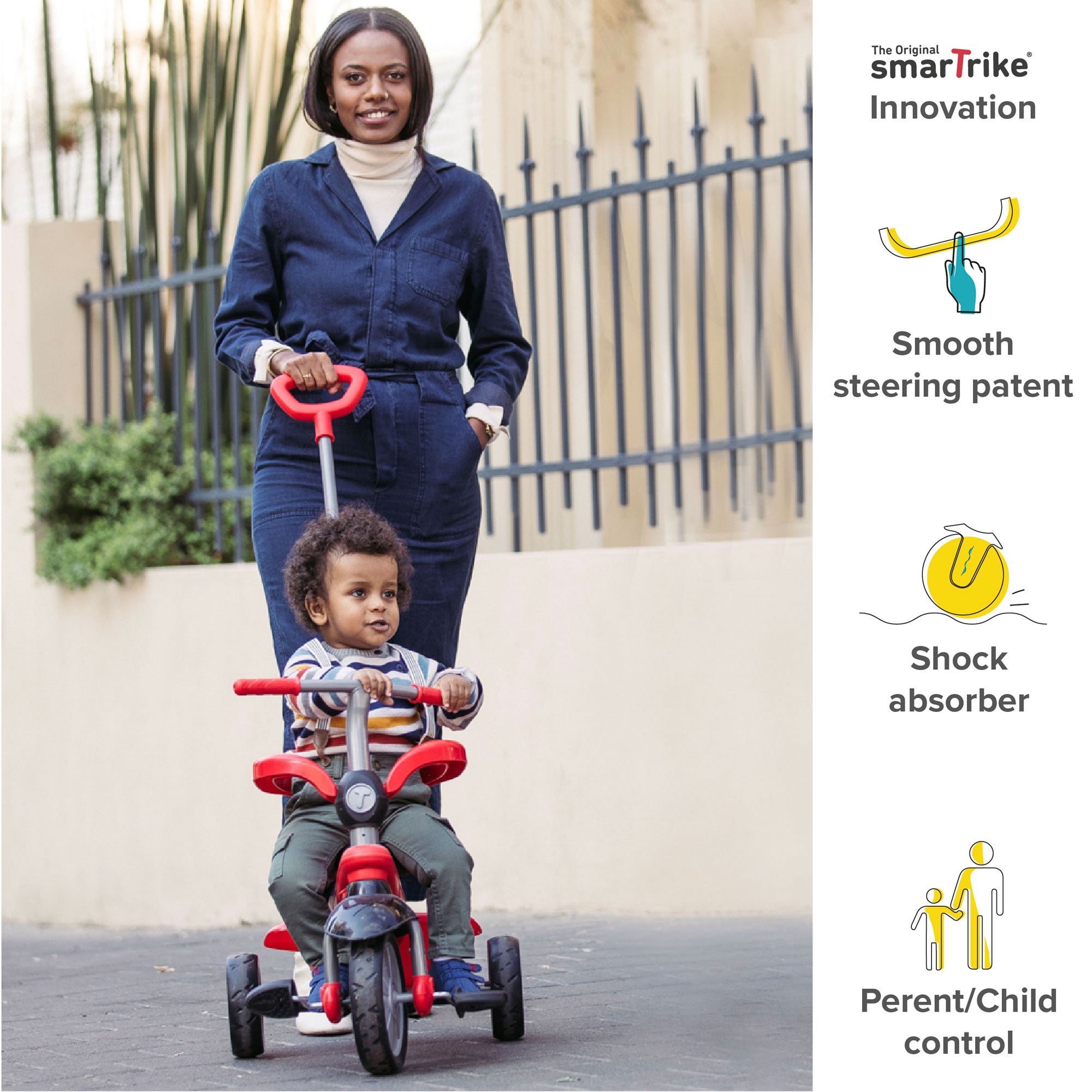 smarTrike Breeze 3 in 1 Baby Toddler Tricycle for 15 to 36 Months, Red (2 Pack)