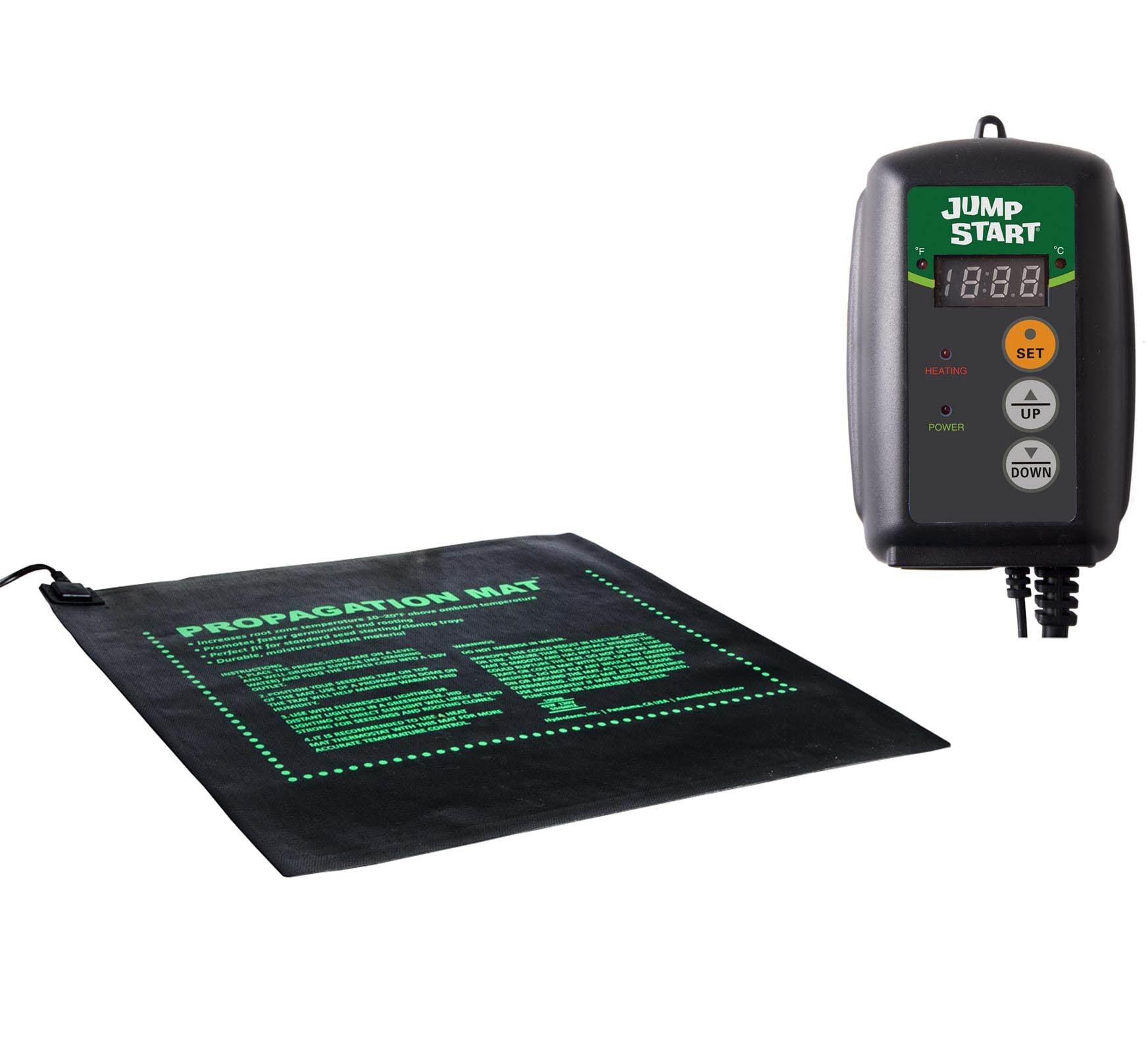 45W Seed Start Seedling Propogation Heat Mat + Hydrofarm MTPRTC Temp Controller