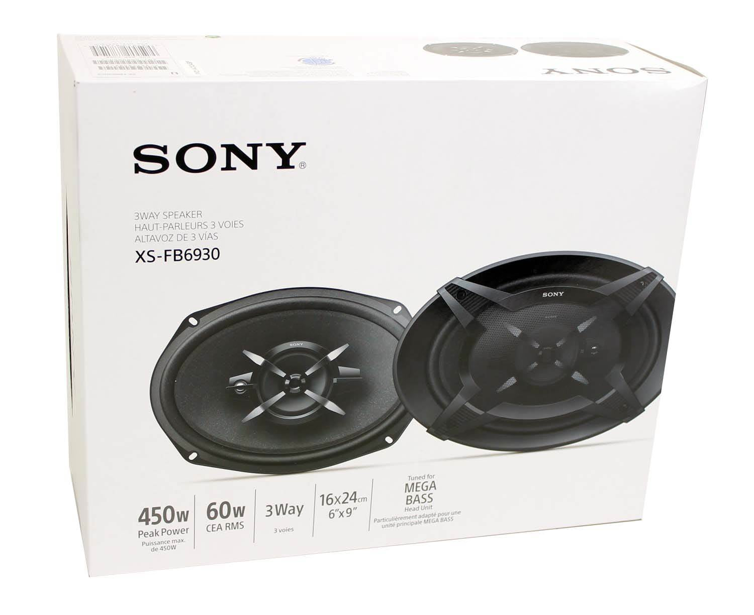 2 *Sony XSFB6930 6x9" 3-Way 450 Watt Coaxial Car Audio Speakers Pair (Open Box)