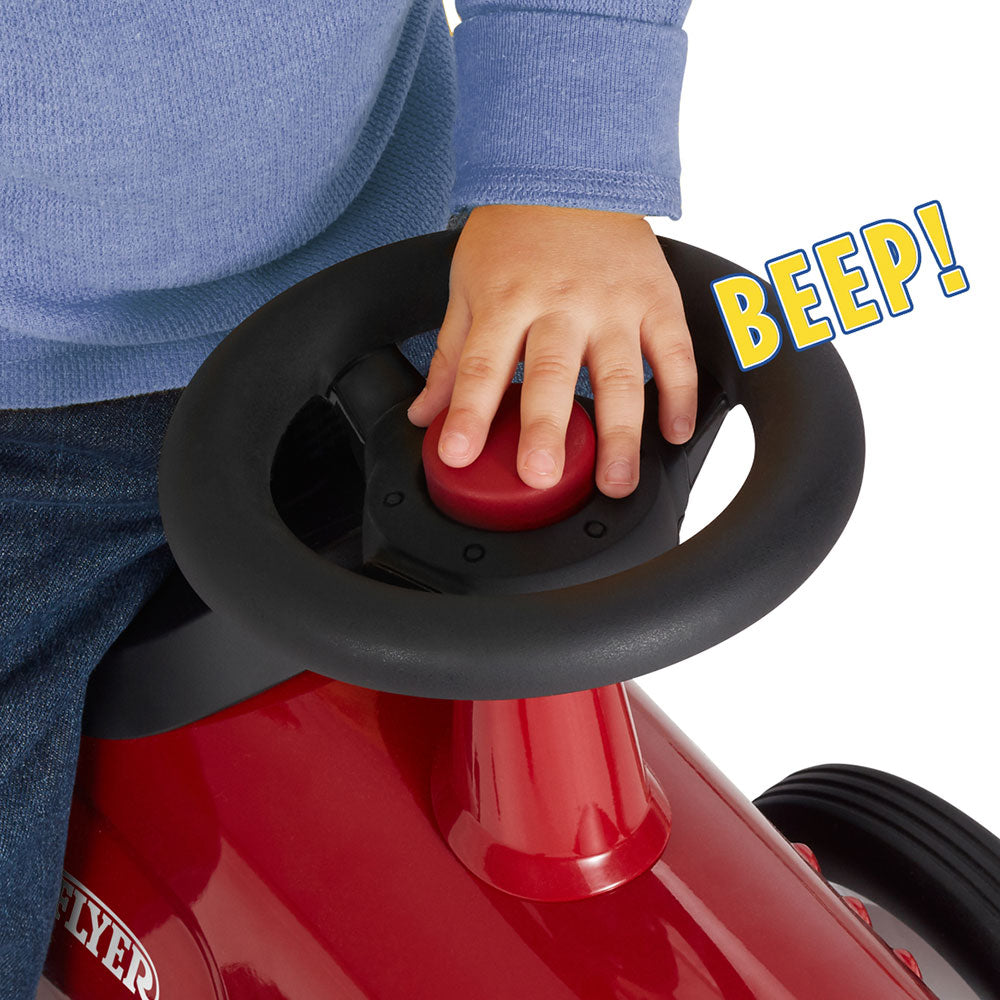 Radio Flyer Classic Steel Body Kids Little Red Roadster w/ Fun Sound Horn (Used) - VMInnovations