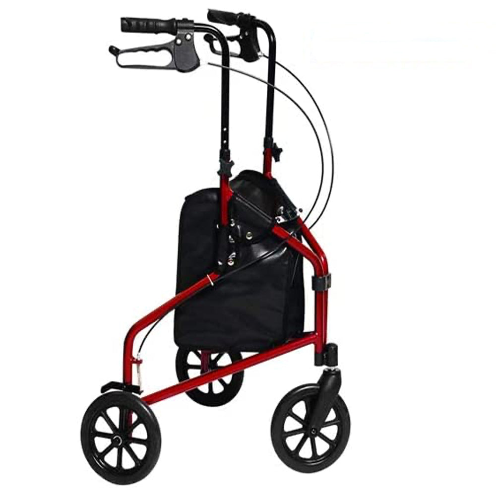 Lumex 3 Wheel Cruiser Lightweight Adjustable Rollator, Metallic Burgundy (Used) - VMInnovations