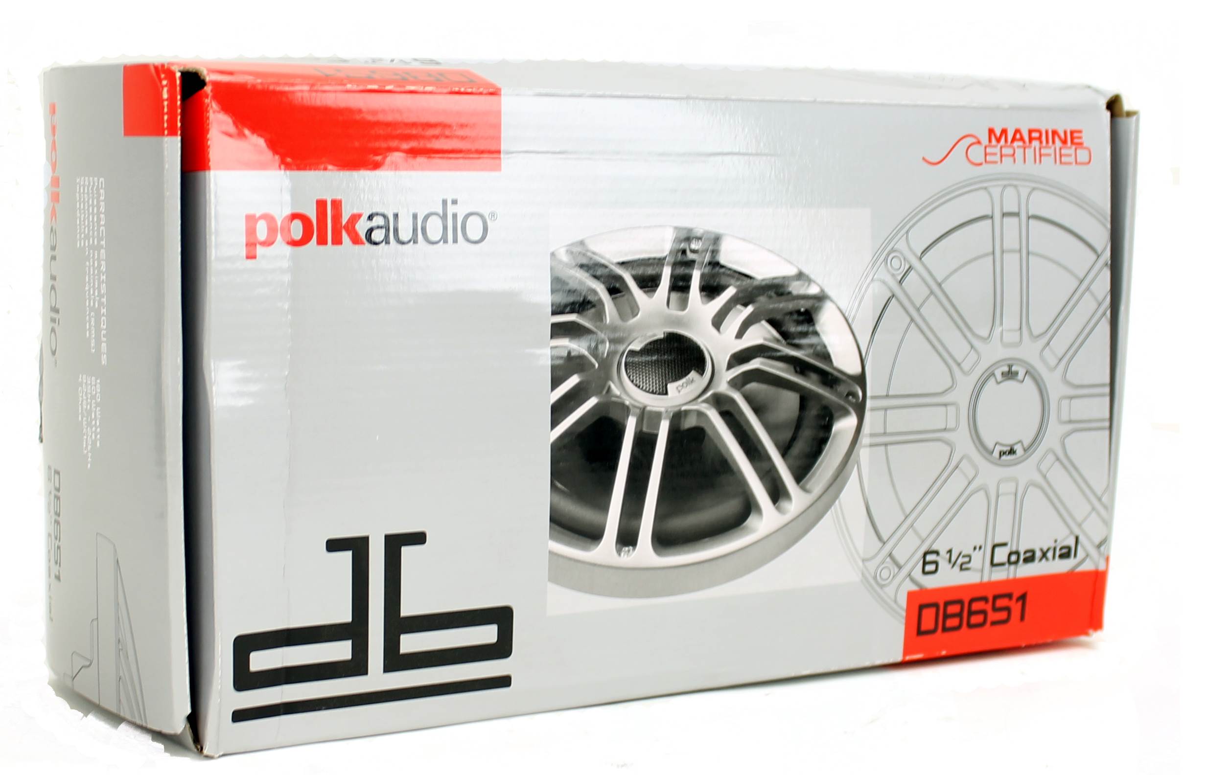 4) NEW Polk Audio DB651 6.5" 180 Watt 2-Way Car Marine Speakers + 4 Channel Amp