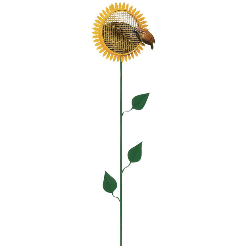 Woodlink 38-Inch Tall Sunflower Stake Bird Feeder with Metal Mesh Cage(Open Box)