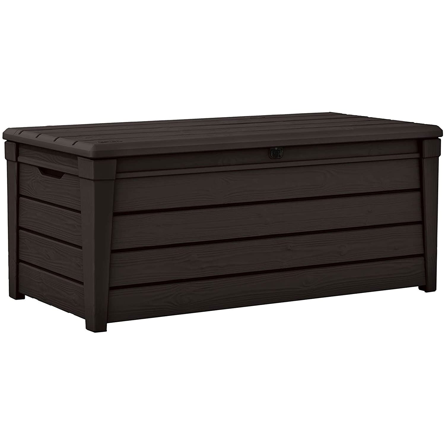 Keter Weatherproof Large 120 Gallon Pool Storage Deck Box, Brown (Open Box) - VMInnovations