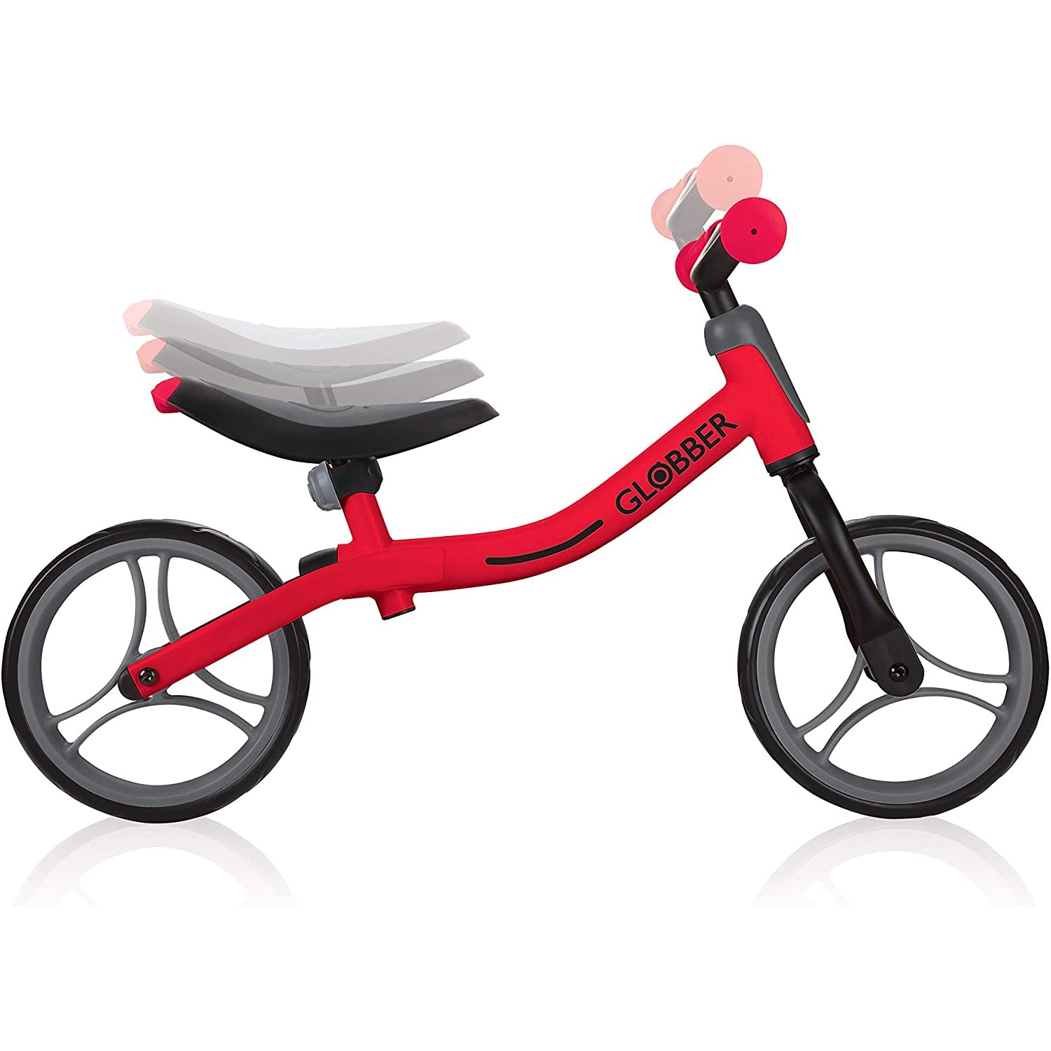 Globber GO BIKE Adjustable Balance Toddler Training Bicycle, Red (Refurbished) - VMInnovations